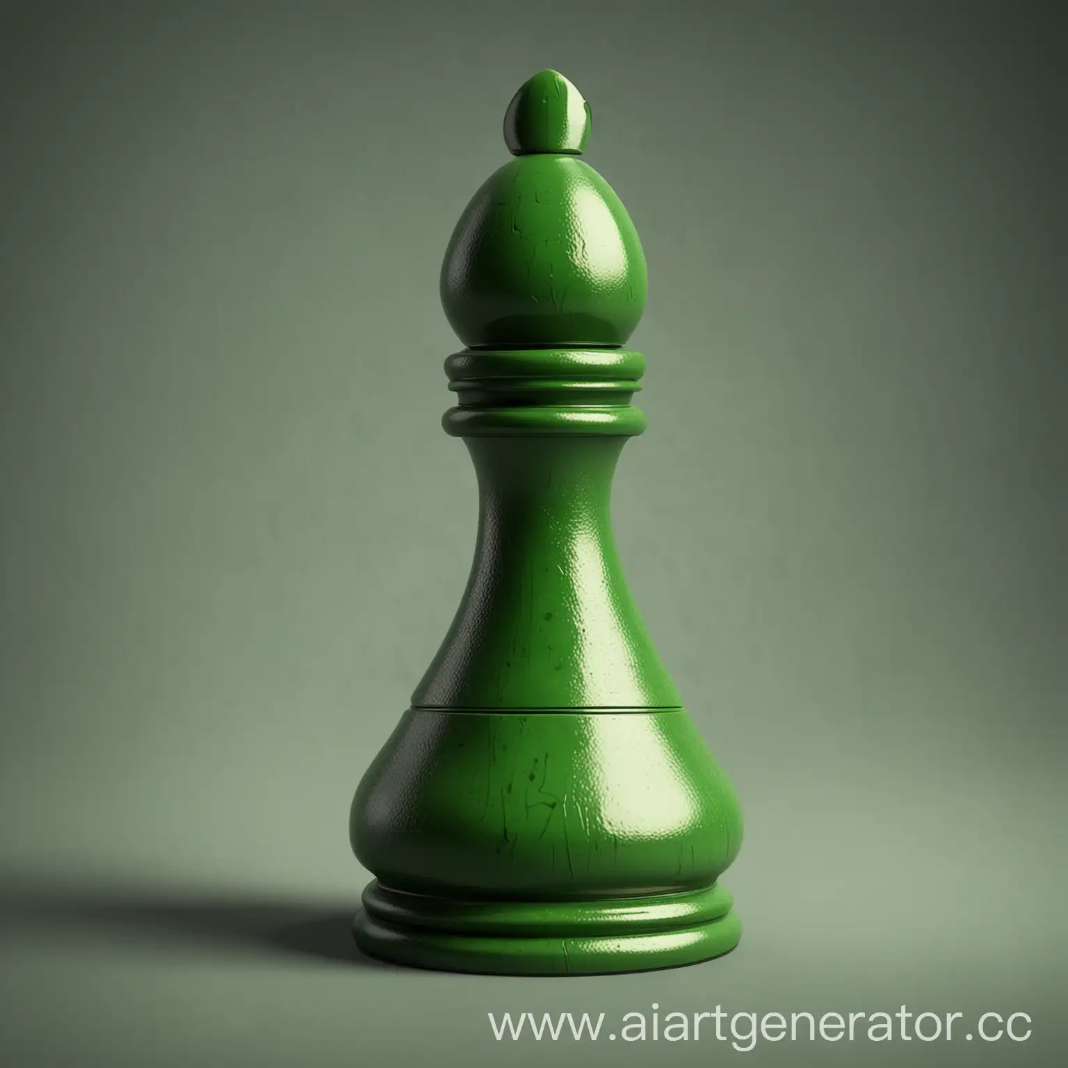 Single-Green-Pawn-on-White-Background-Minimalistic-Chess-Piece-Art