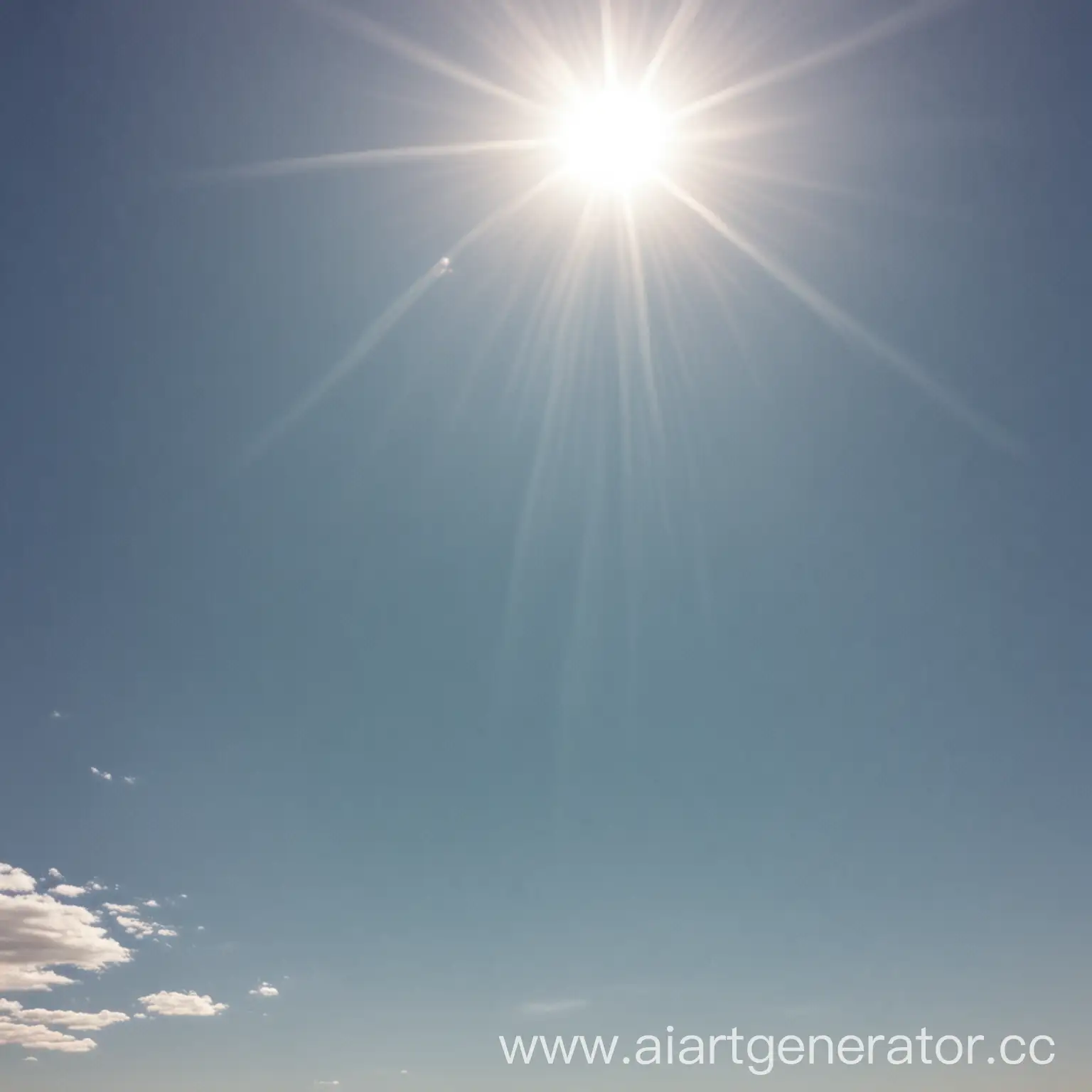 Clear-Day-Sky-with-Sun-and-Clouds