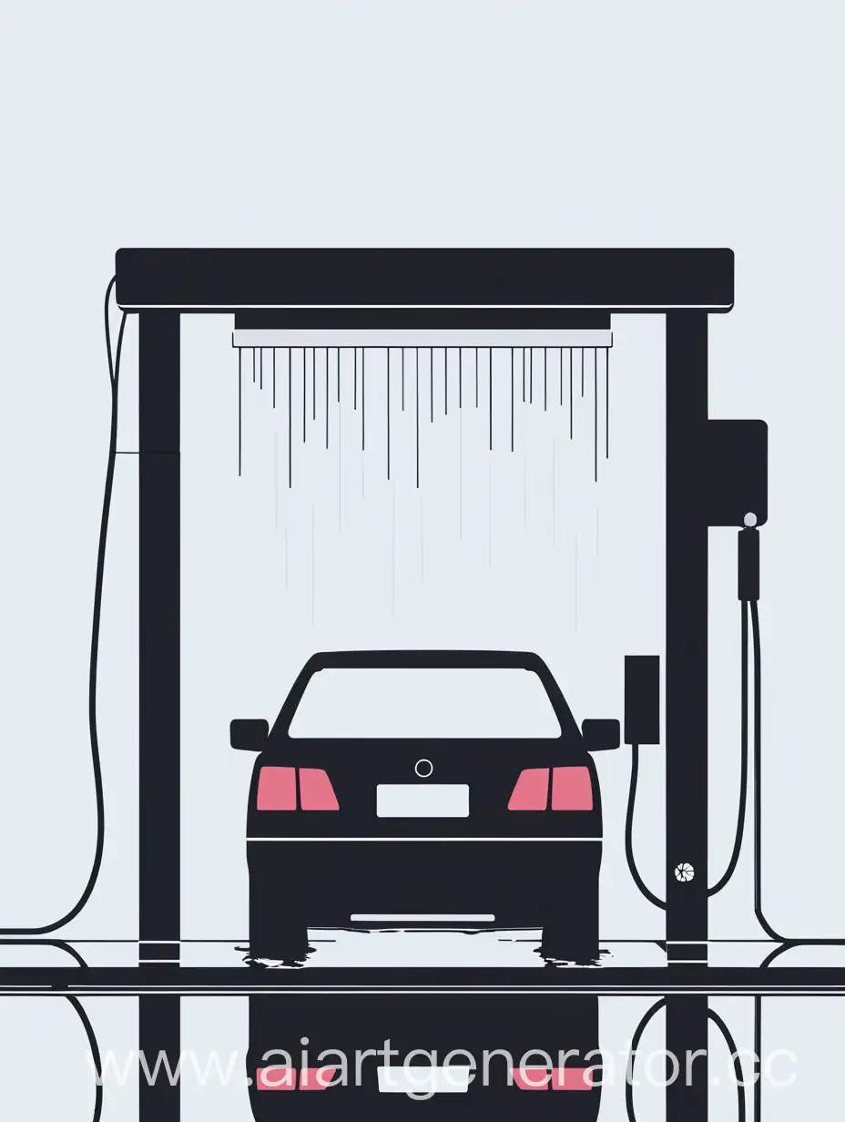 car wash, minimalism, beautiful