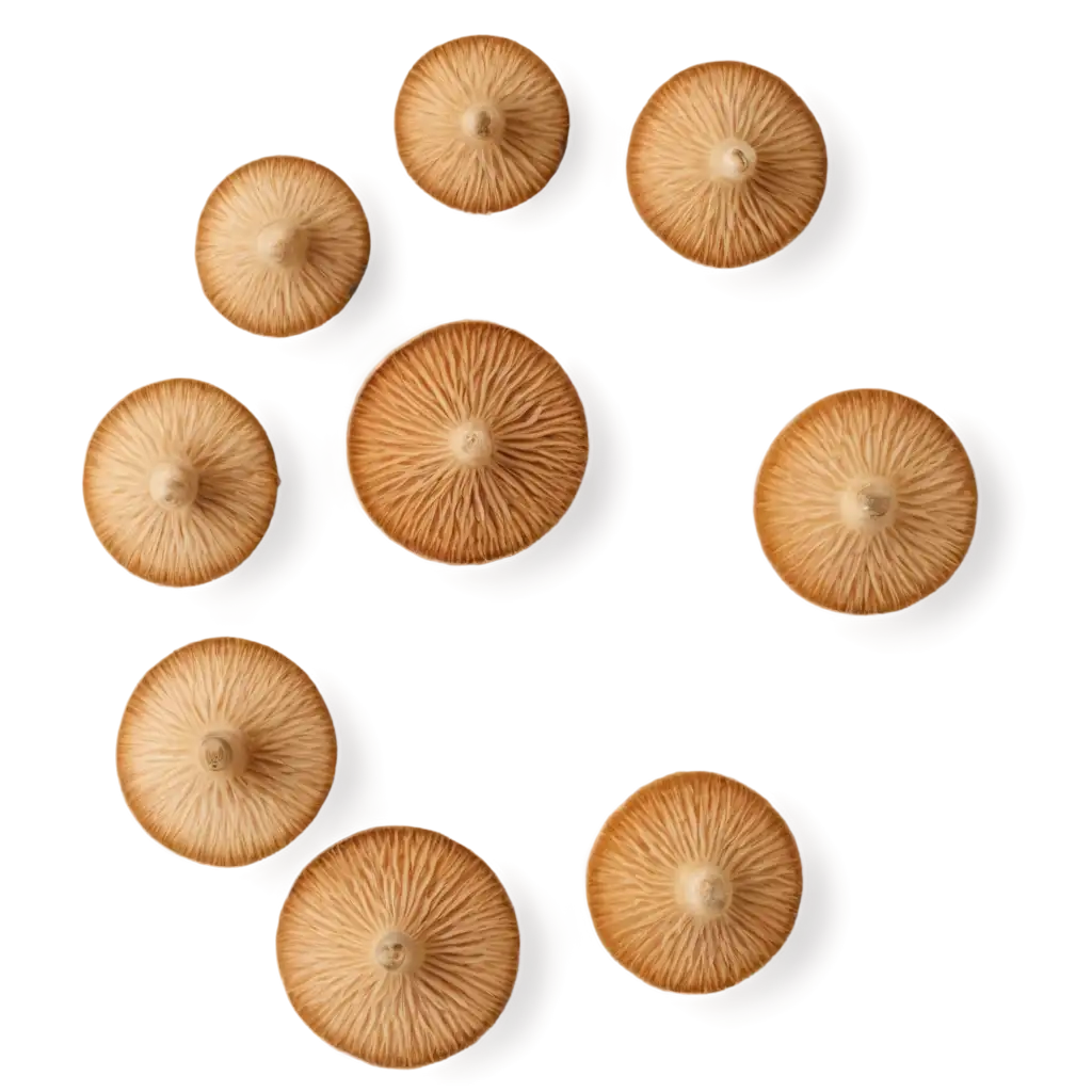 HighQuality-PNG-Image-Captivating-Mushrooms-Viewed-from-Above