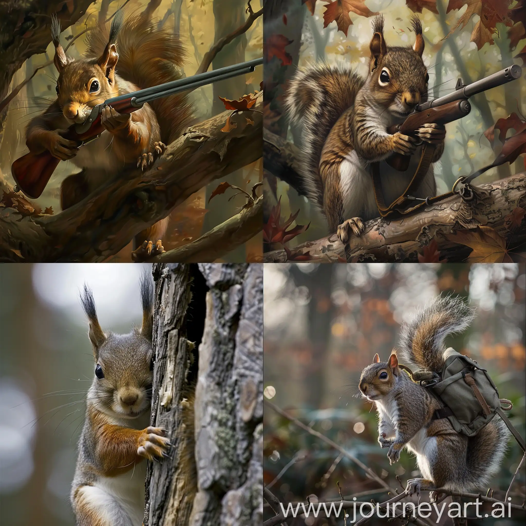 Squirrel-Hunter-in-the-Forest-Woods