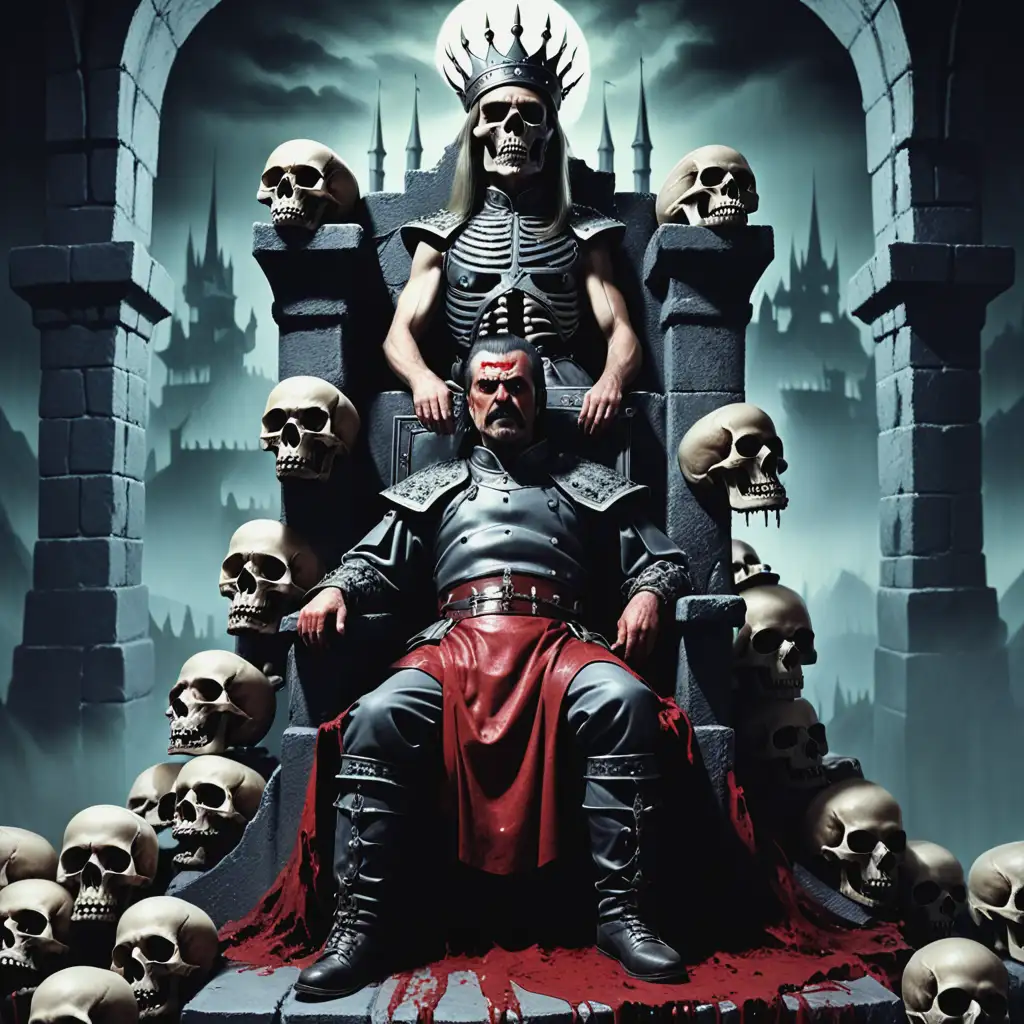 Sinister-Throne-atop-a-Mountain-of-Skulls-in-Castle-of-Pain