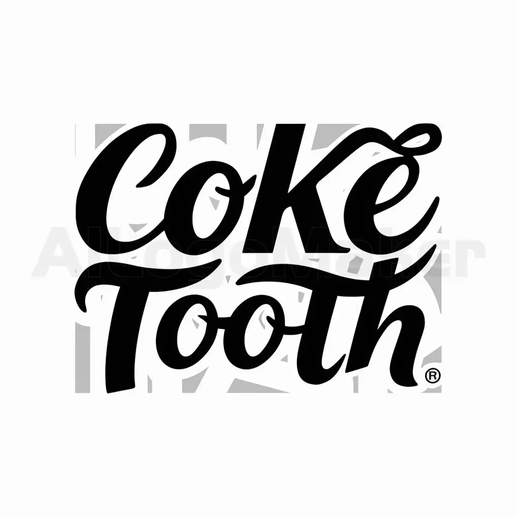 a logo design,with the text "coke tooth", main symbol:teeth, coke,Moderate,be used in Education industry,clear background