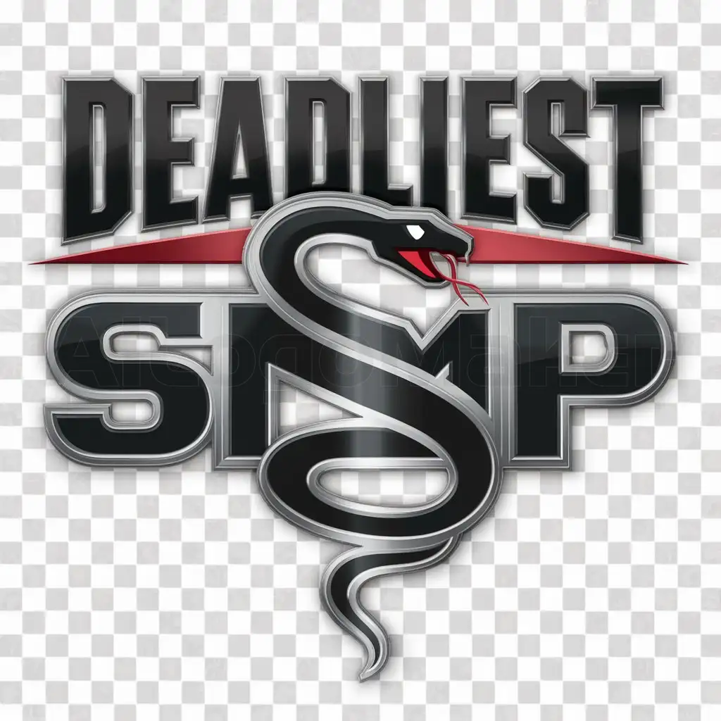 a logo design,with the text "DEADLIEST", main symbol:DEADLIEST SMP,Moderate,be used in Others industry,clear background