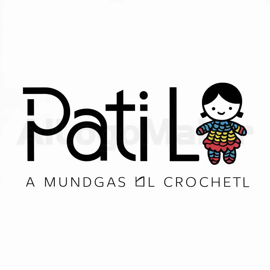 a logo design,with the text 'Pati lu', main symbol:muñecas al crochet,Moderate,be used in Others industry,clear background