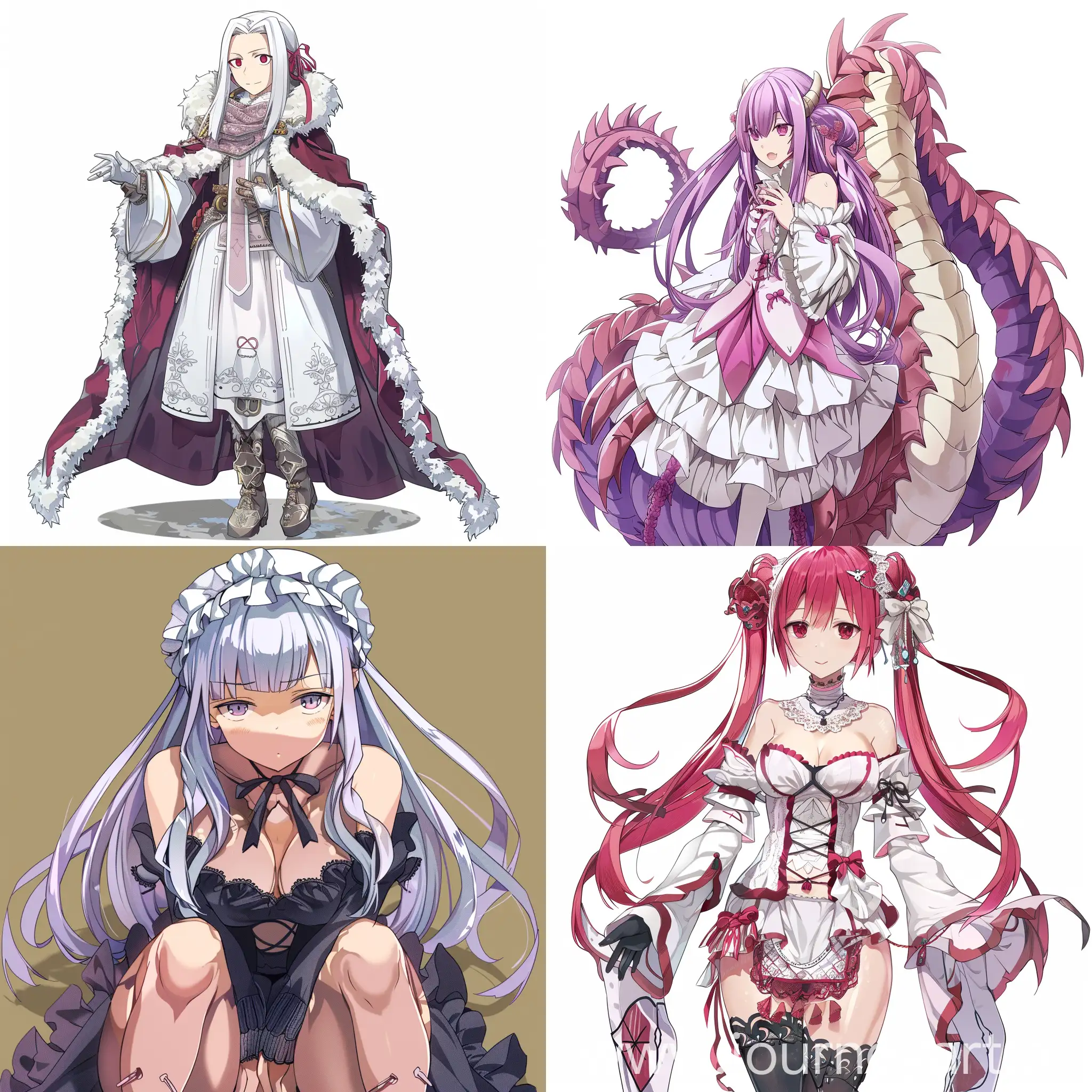 Echidna from Re:zero in Ubel's clothes (from Sousou no Frieren) 
