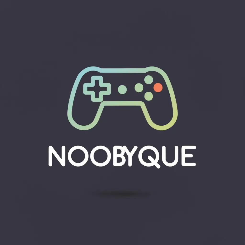 a logo design,with the text "noobyque", main symbol:Gaming 🎮,Moderate,be used in Entertainment industry,clear background