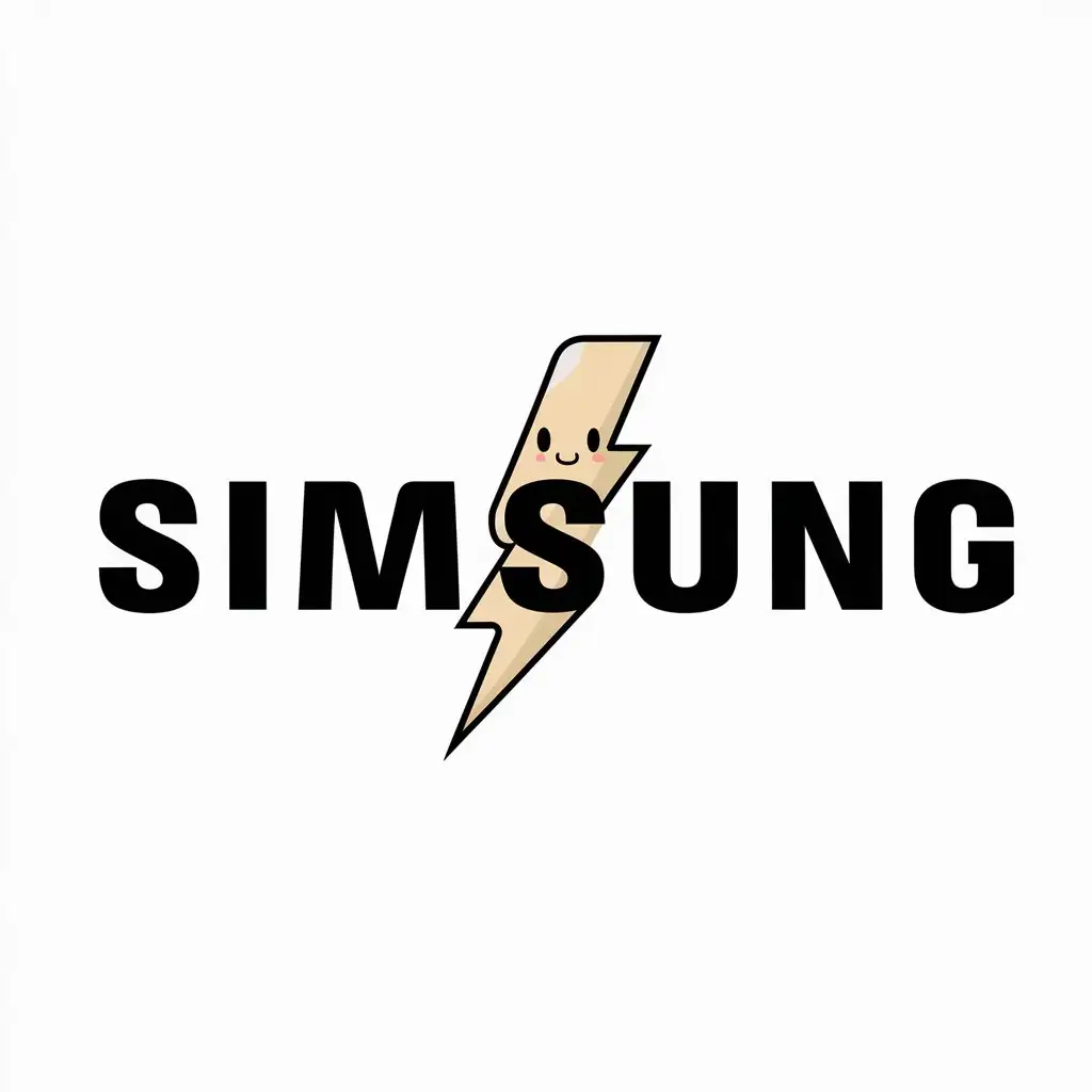 LOGO-Design-for-Simsung-Cute-Lightning-Symbol-for-the-Technology-Industry