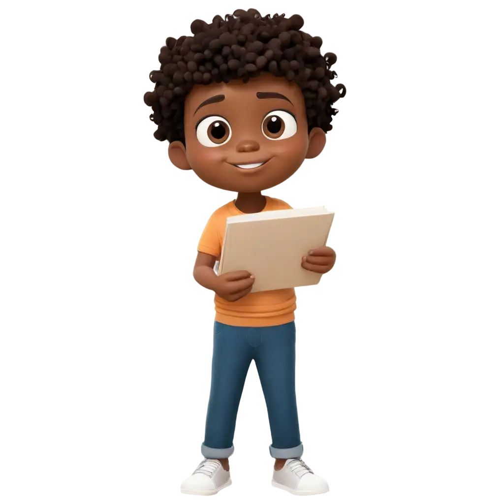 HighQuality-PNG-Cartoon-Brown-Student-Engaged-in-Classroom-Drawing