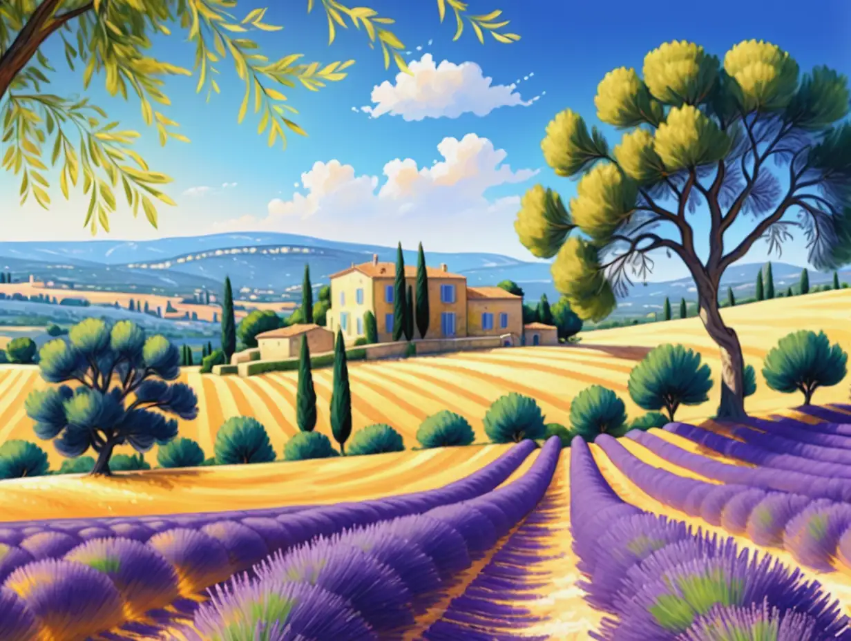 Sunny-Provence-Landscape-on-a-Pleasant-Summer-Day