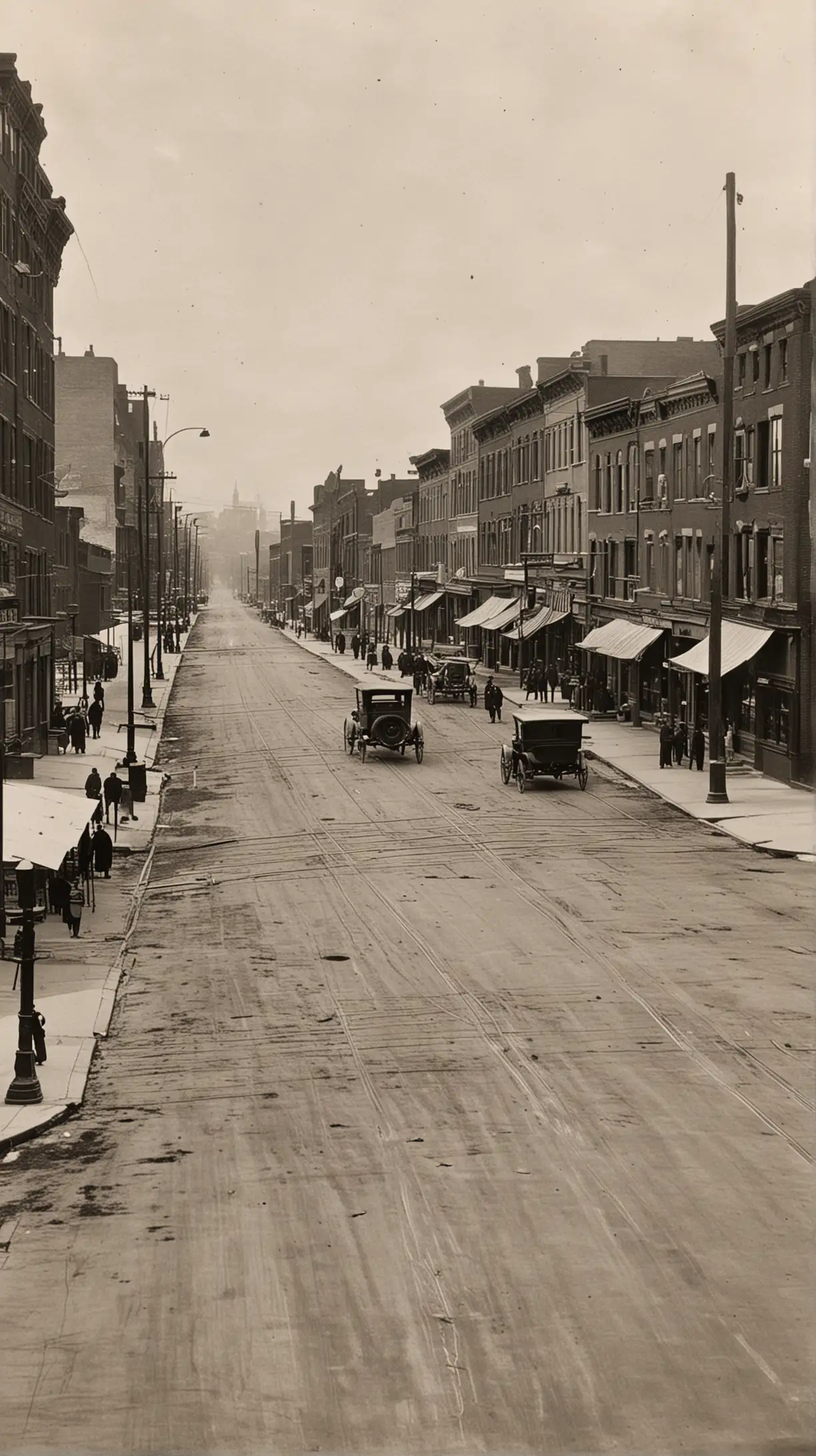 Historic 1900s Ohio City Street Scene