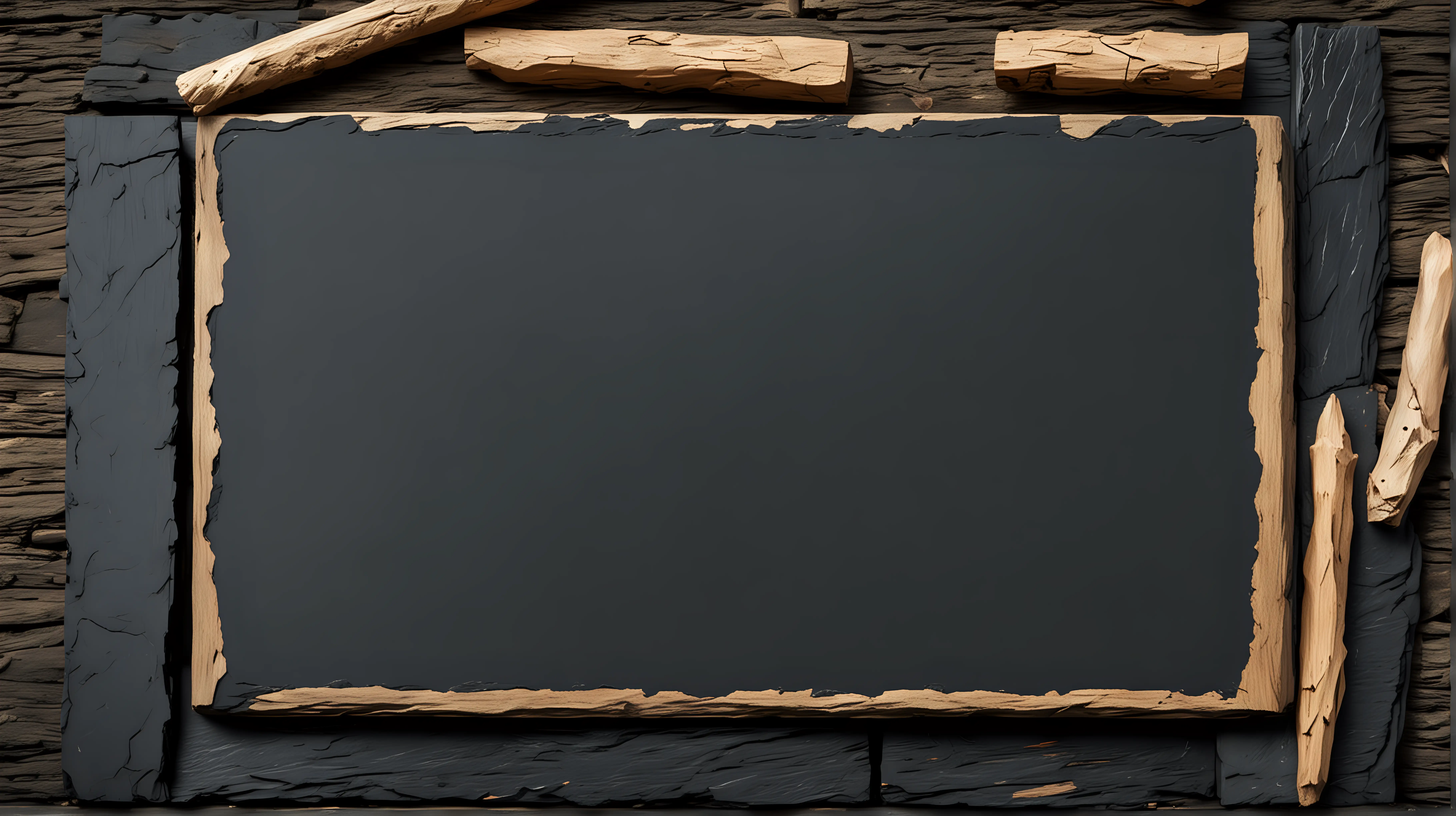 Wooden Framed Black Slate for Writing