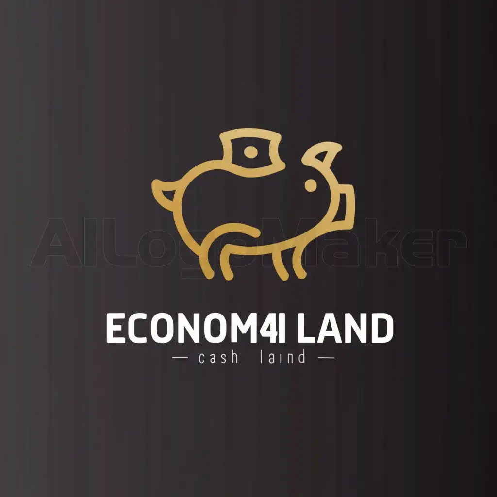 LOGO-Design-For-Econom-Land-Playful-Cash-Pig-Symbol-with-Time-Element-on-a-Clean-Background