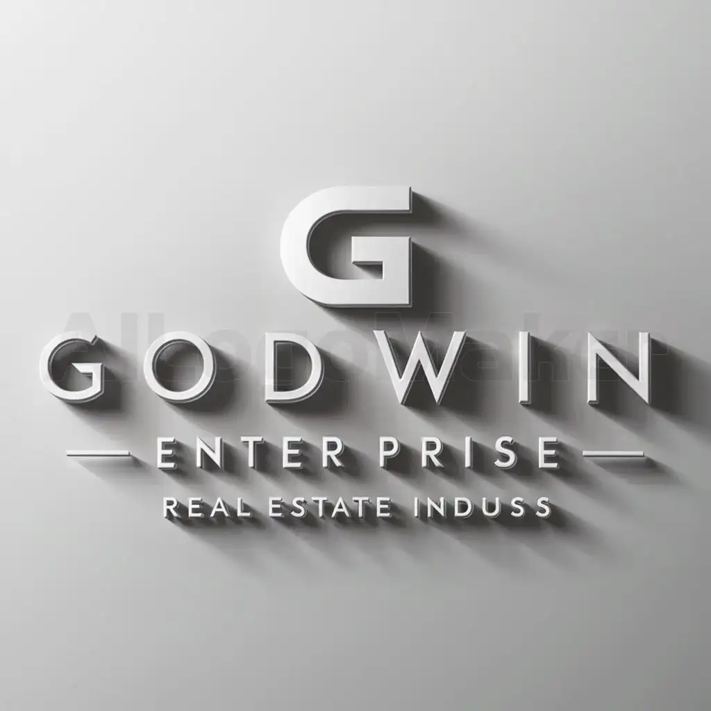 a logo design,with the text "Godwin interprise", main symbol:G,Moderate,be used in Real Estate industry,clear background