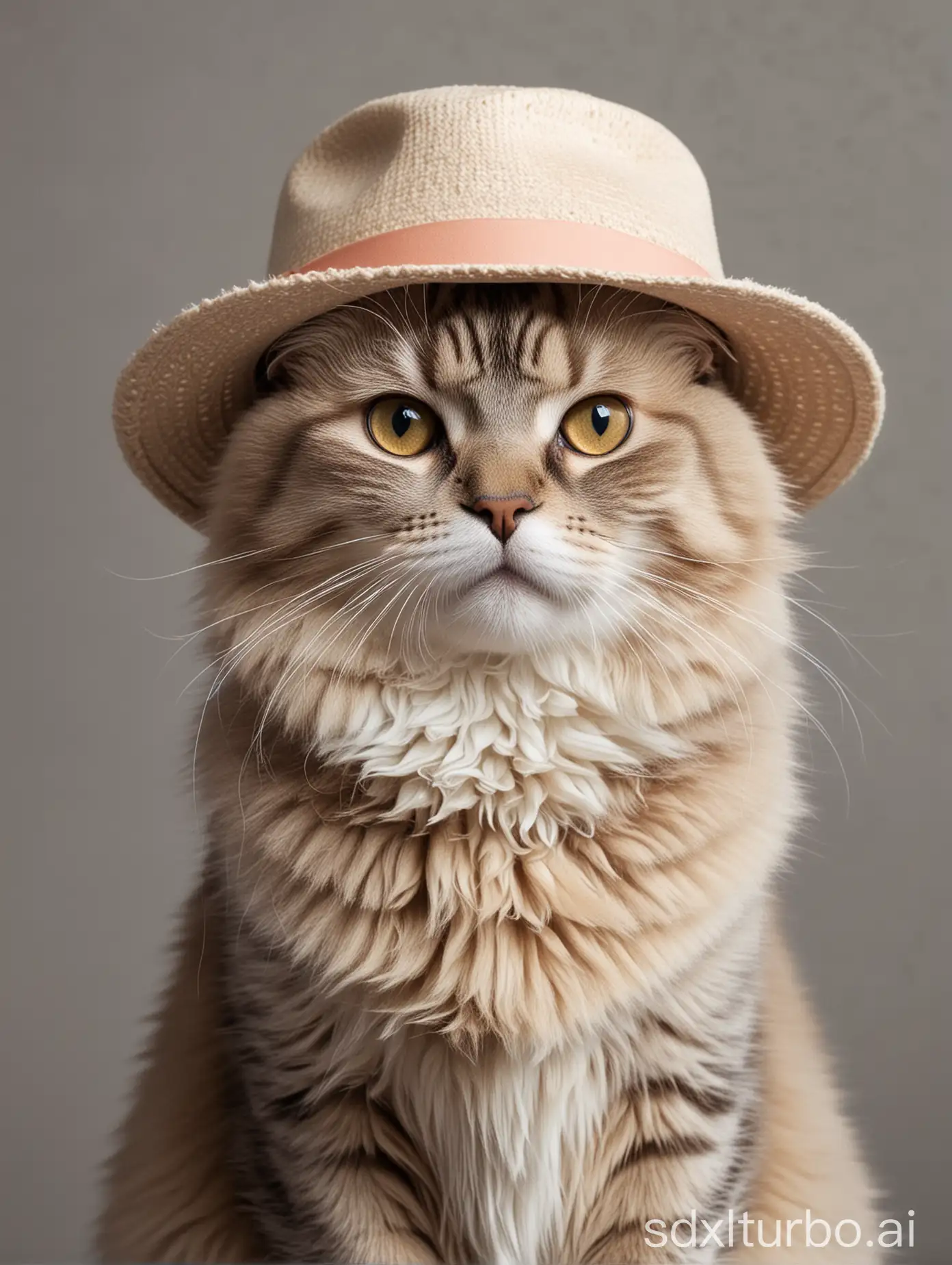 Adorable-Cat-Wearing-a-Stylish-Hat-Cute-Feline-Fashion