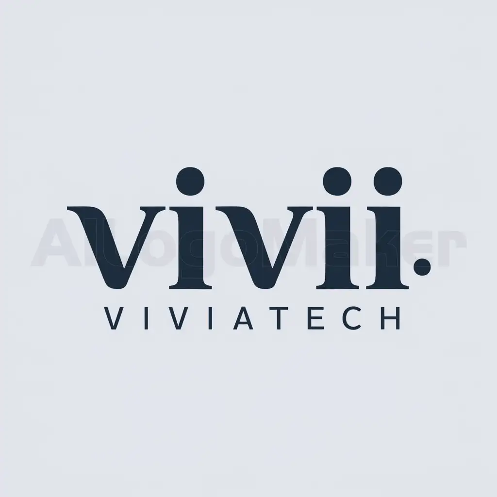 a logo design,with the text "VIVIITECH", main symbol:VIVII,Moderate,be used in Technology industry,clear background