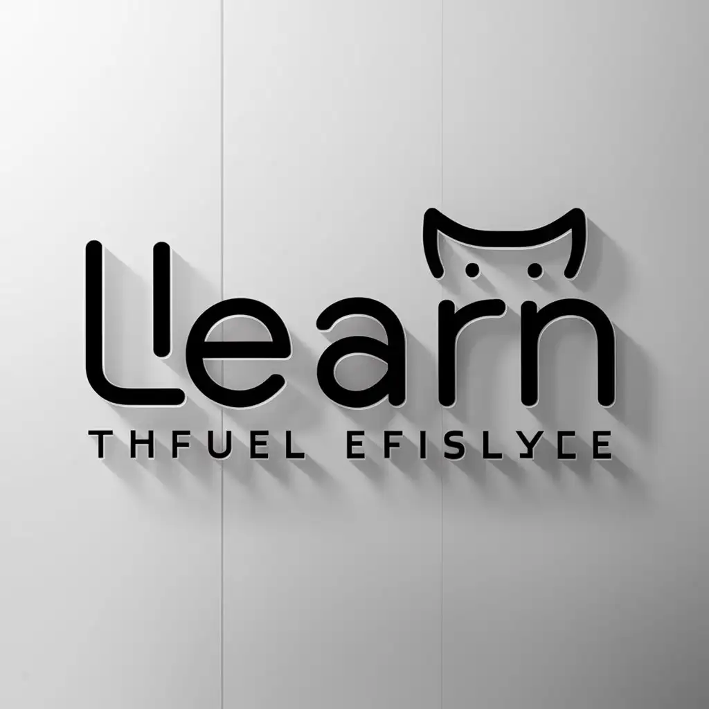 a logo design,with the text "learn", main symbol:cat,Moderate,be used in Travel industry,clear background