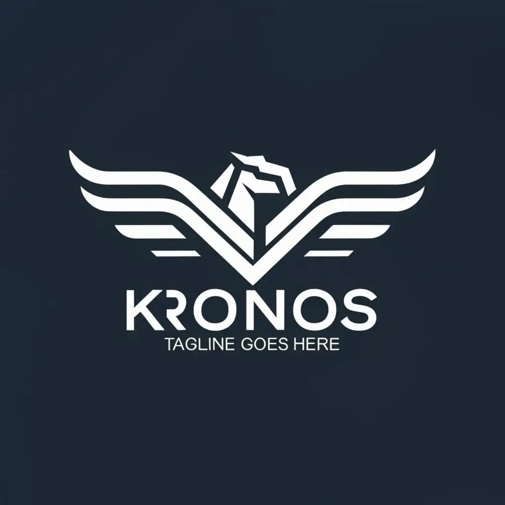 LOGO-Design-For-Kronos-Minimalistic-Horse-or-Eagle-Symbol-for-Technology-Industry