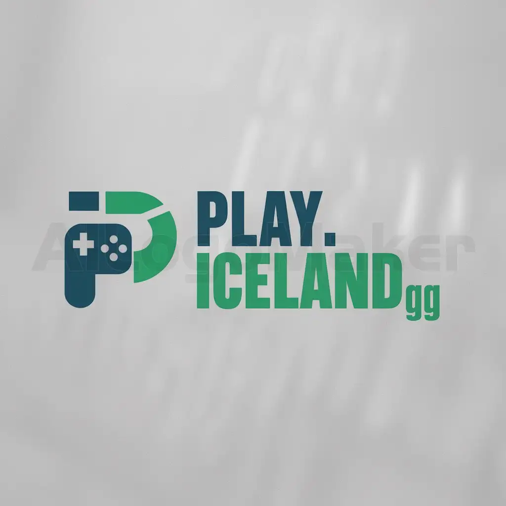 a logo design,with the text "play.iceland.gg", main symbol:play.iceland.gg,Moderate,clear background