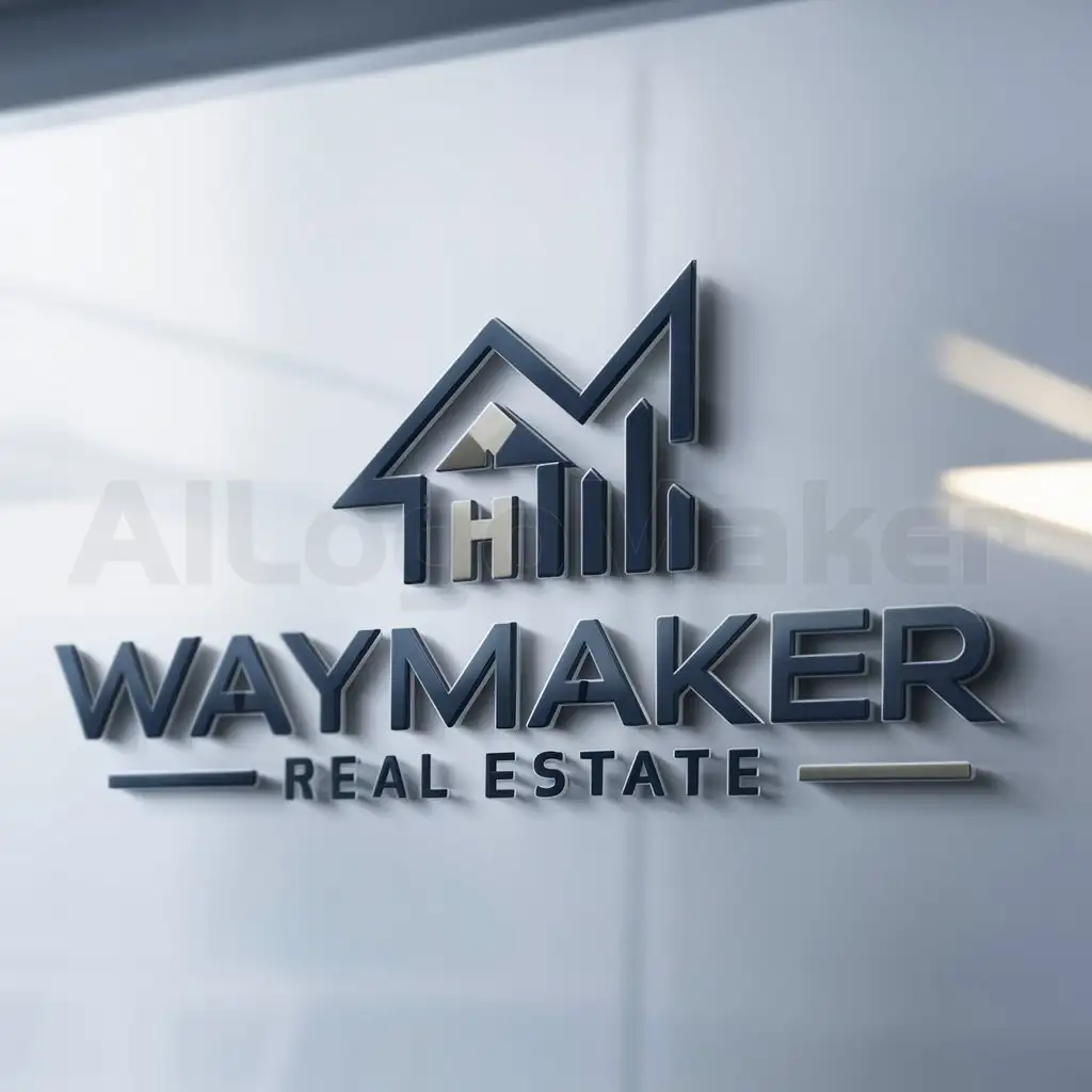 LOGO-Design-For-WayMaker-RealEstate-and-Share-Market-Inspired-with-a-Clear-Background