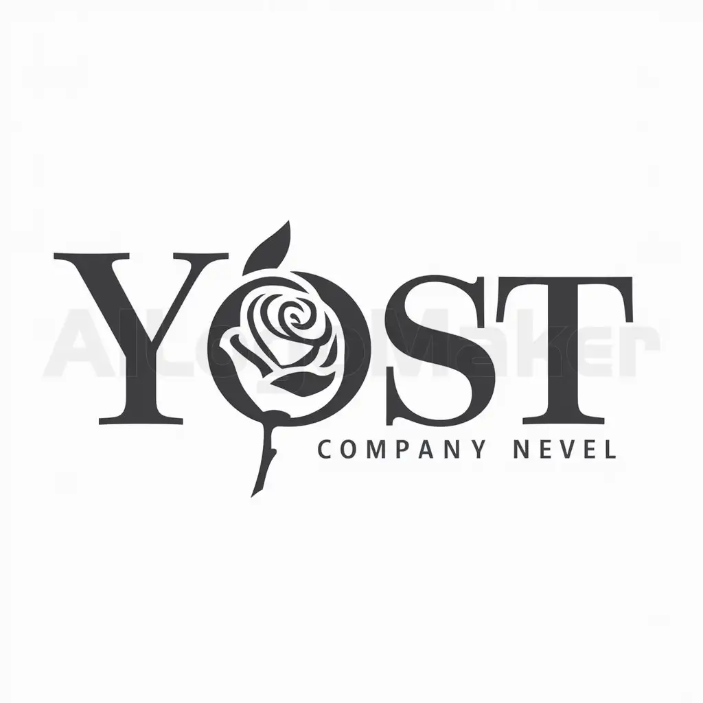 a logo design,with the text "Yost", main symbol:rose,Moderate,be used in Others industry,clear background