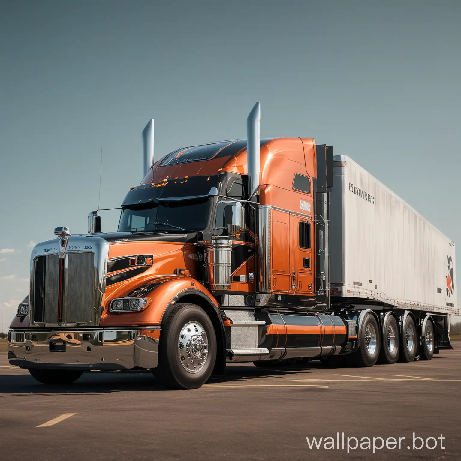 KENWORTH AERODYNE 100 WITH COLOR SCHEME BASED ON THE COLORS OF THE CINCINNATI BENGALS