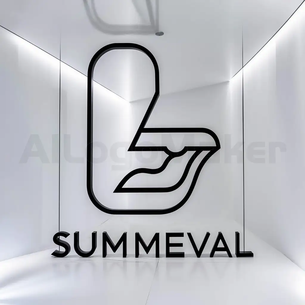 a logo design,with the text "SummEval", main symbol: Large Language Model,Minimalistic,be used in Technology industry,clear background