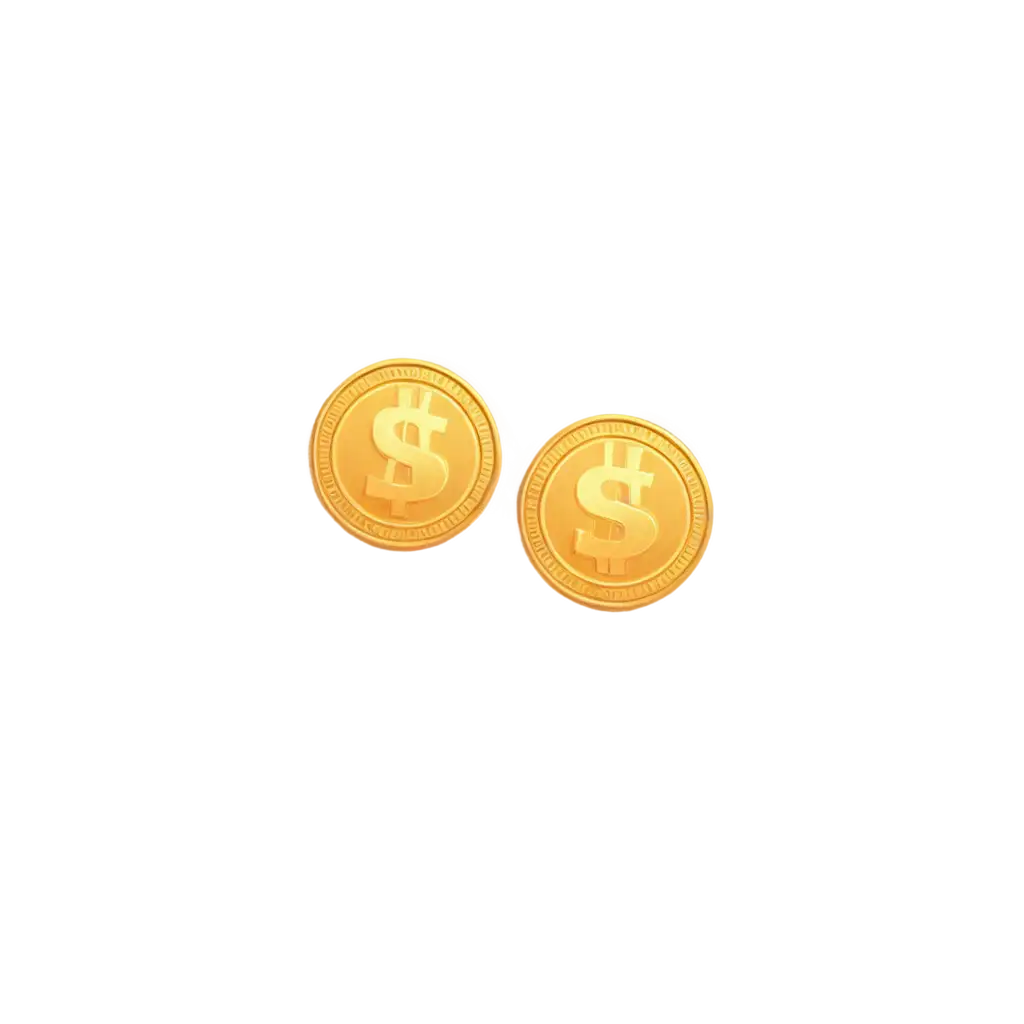 golden game coin in the style of casual cartoon game art , pixar illustration, frontal view, symmetrical