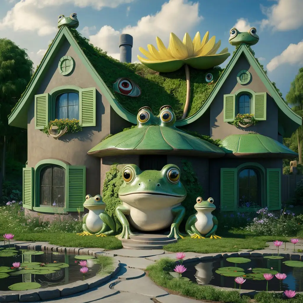 Frog themed house