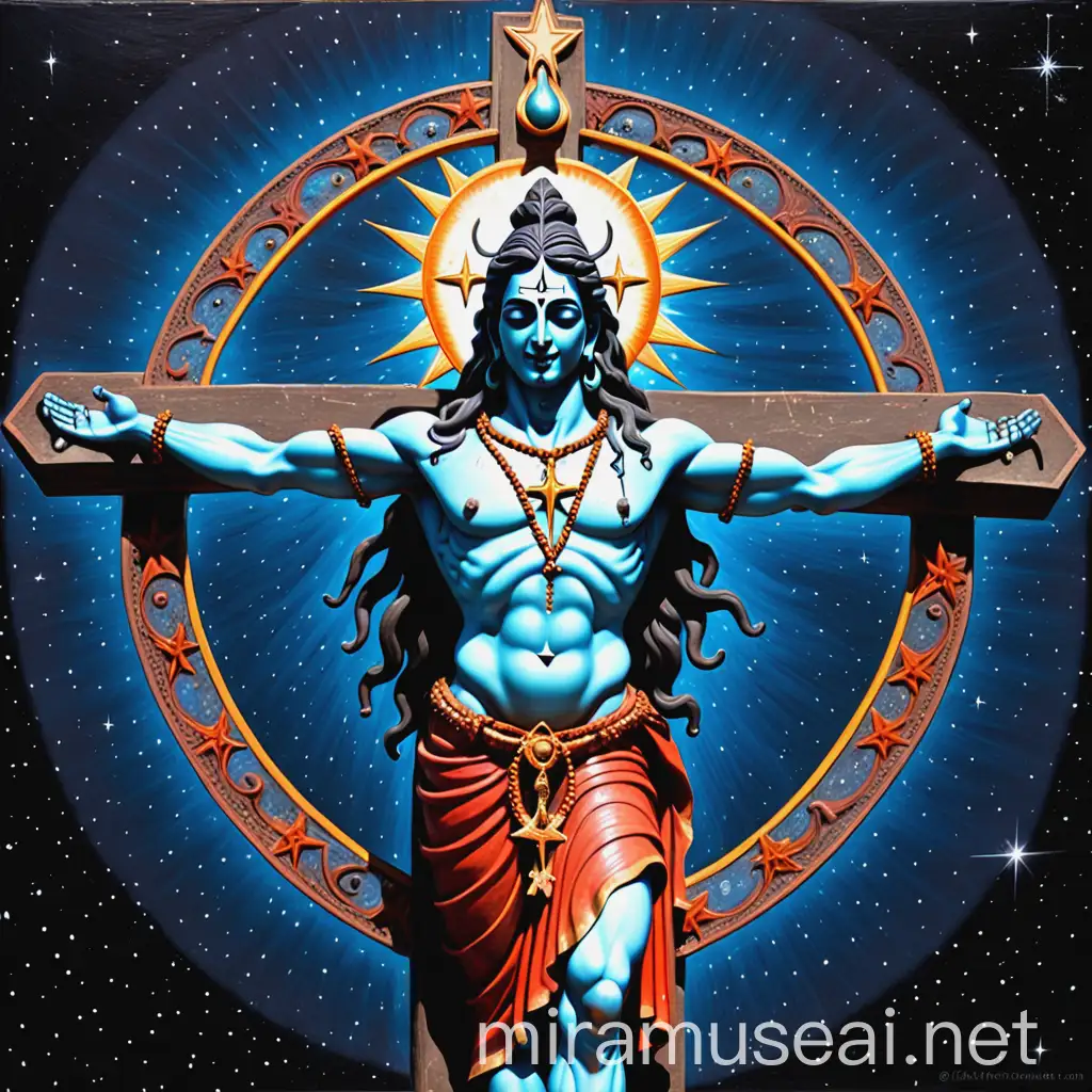 Shiva Crucified on a Satanic Star