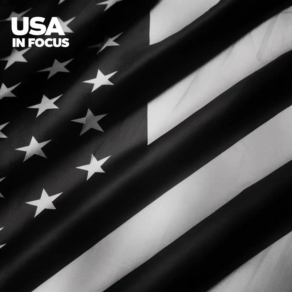 USA Flag in Focus Patriotic Logo Design