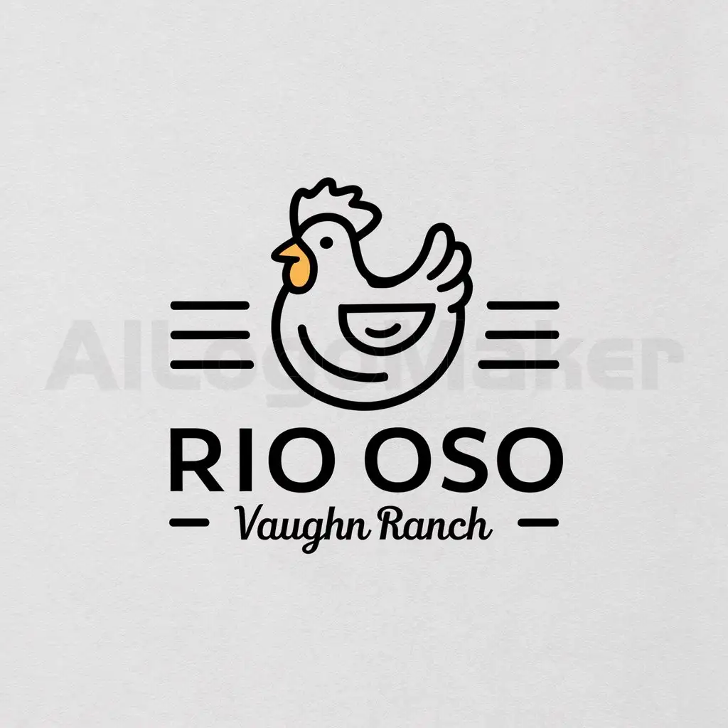 a logo design,with the text "Rio Oso Vaughn Ranch", main symbol:Chicken,Moderate,be used in Animals Pets industry,clear background