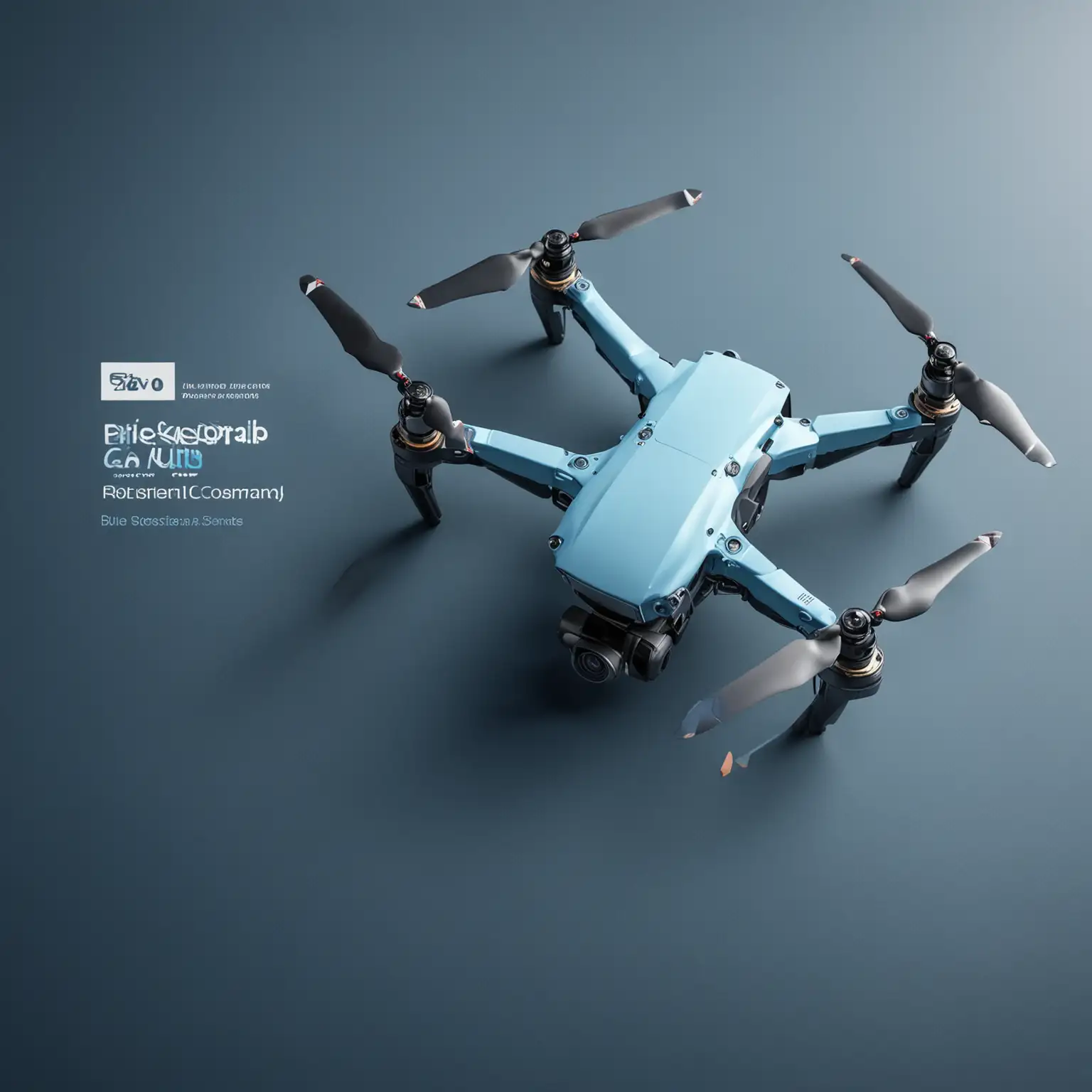 Professional Drone Services Company Office with Blue Theme