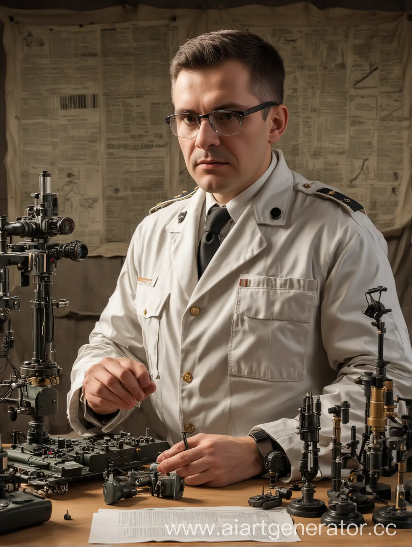 Military-Scientist-Standing-Tall-Amidst-War-with-Testing-Equipment