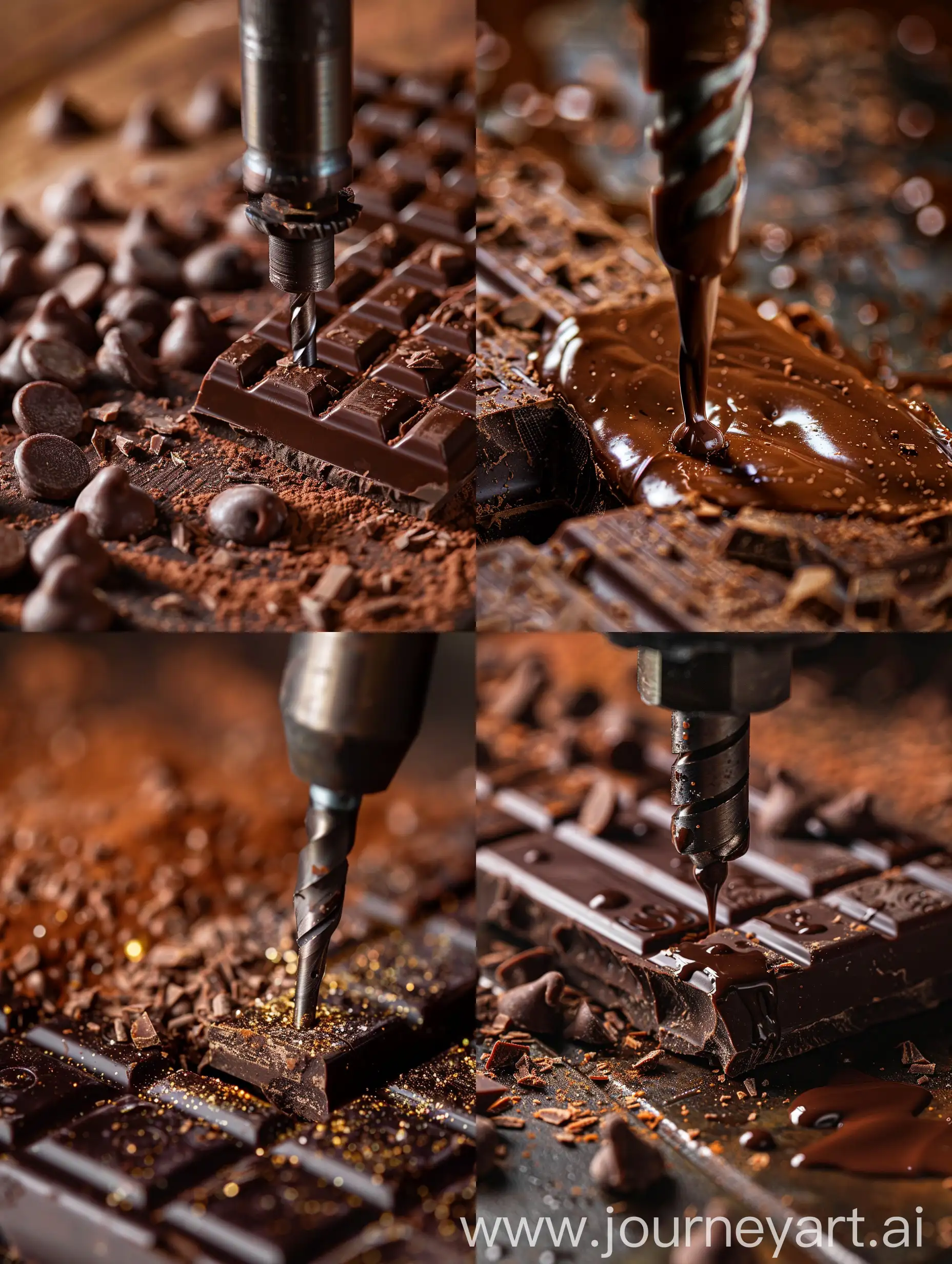 CloseUp-Shot-of-Drilling-Chocolate-Bar
