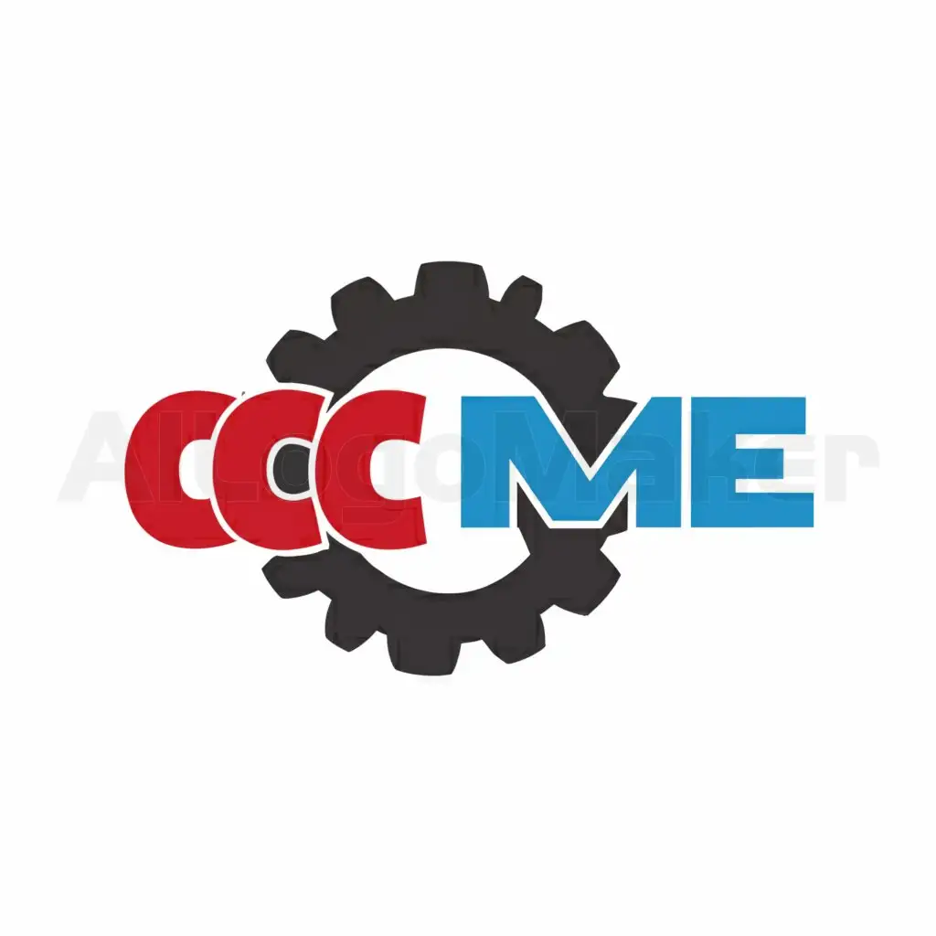 a logo design,with the text "CCCME", main symbol:Gear,Minimalistic,be used in Events industry,clear background