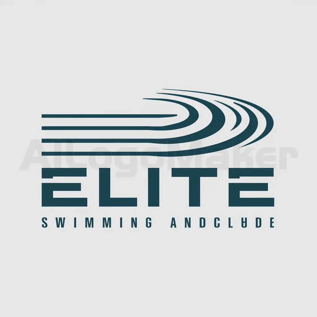 a logo design,with the text "Elite", main symbol:swimming pool,Moderate,be used in Leisure industry,clear background