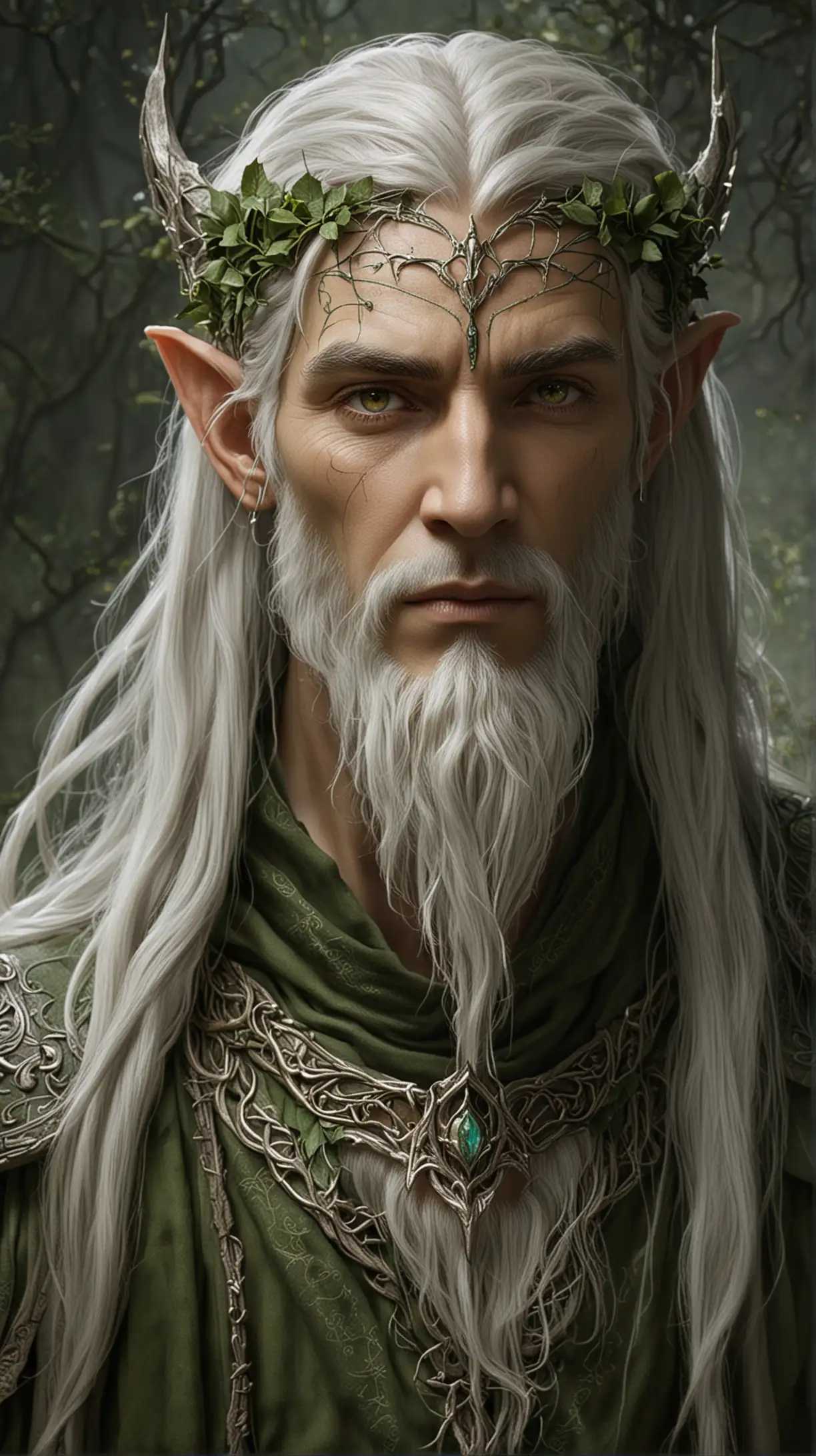 Elvish God of Creation in Majestic Forest Setting