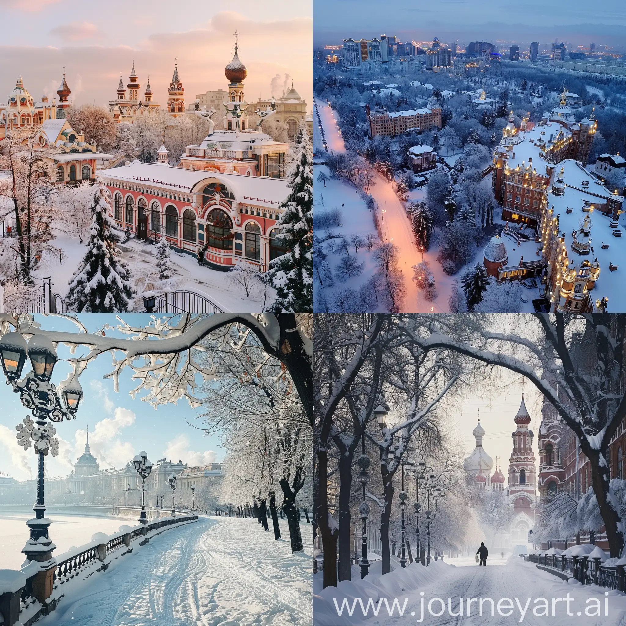Winter-Kazan-Cityscape-with-Vibrant-Lights-and-Snowy-Ambiance