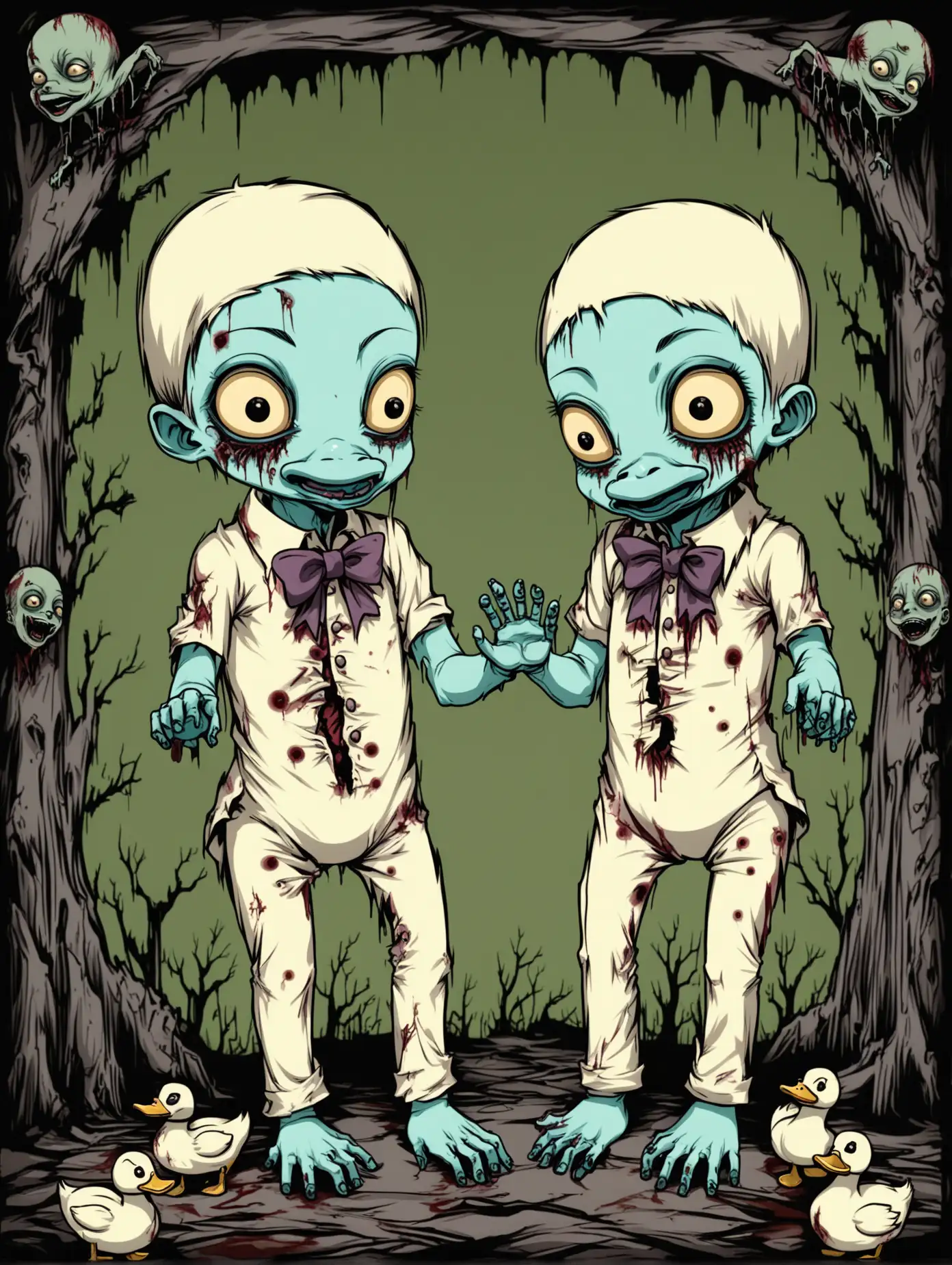 Утки мальчики зомби сиамские близнецы