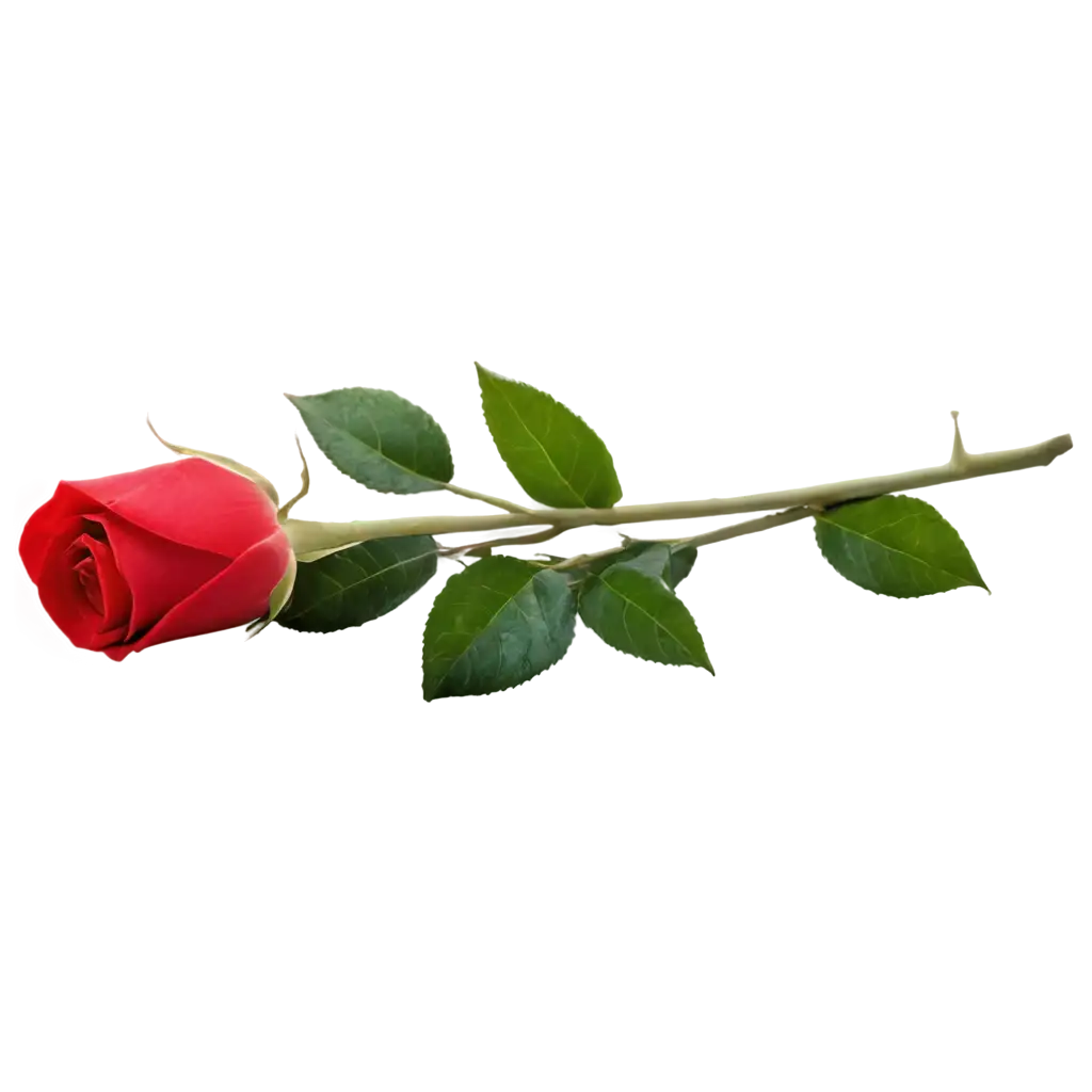 Red-Rose-with-Leaves-PNG-Image-Captivating-Floral-Beauty-in-High-Quality