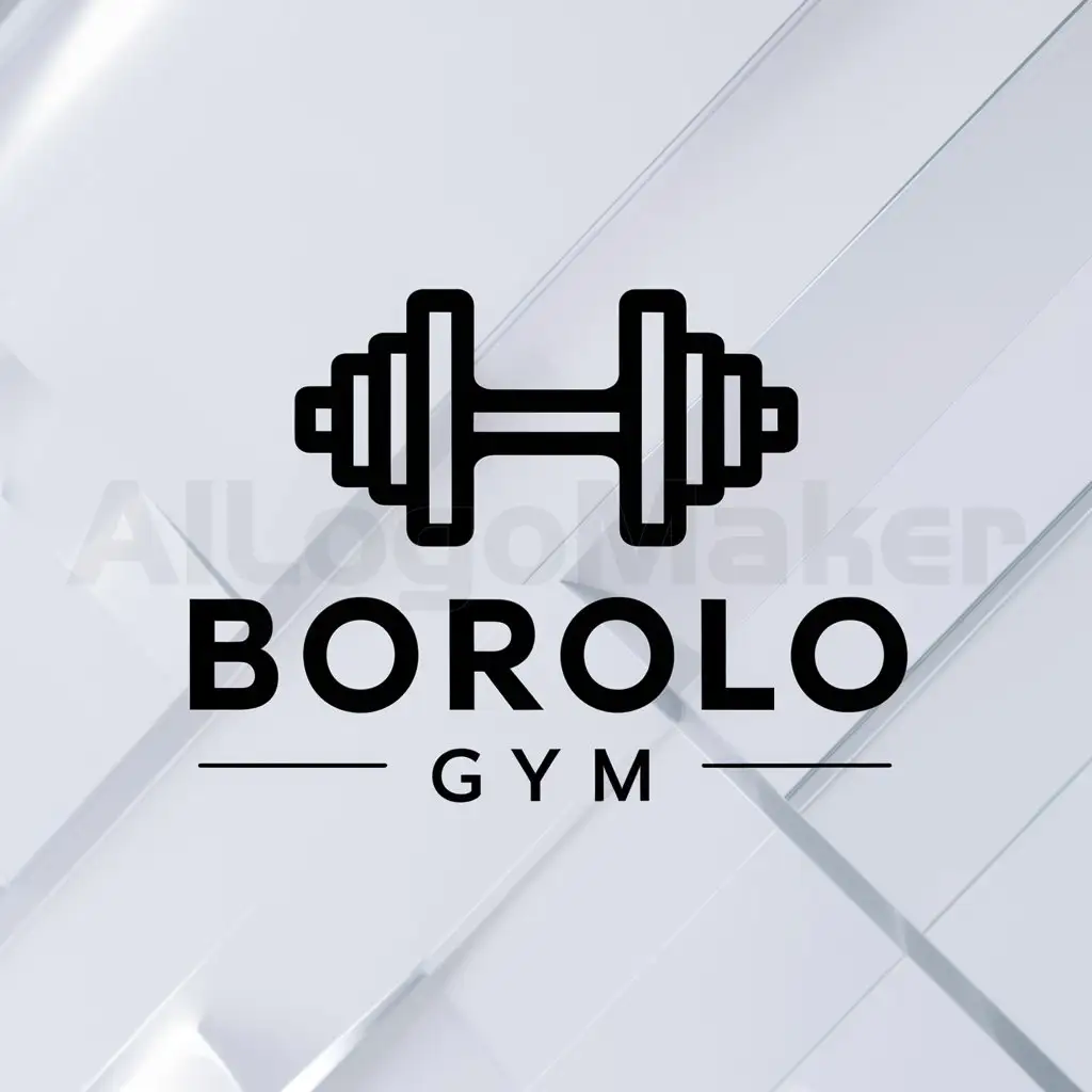 a logo design,with the text "Borolo Gym", main symbol:dumbbells,Moderate,be used in Sports Fitness industry,clear background