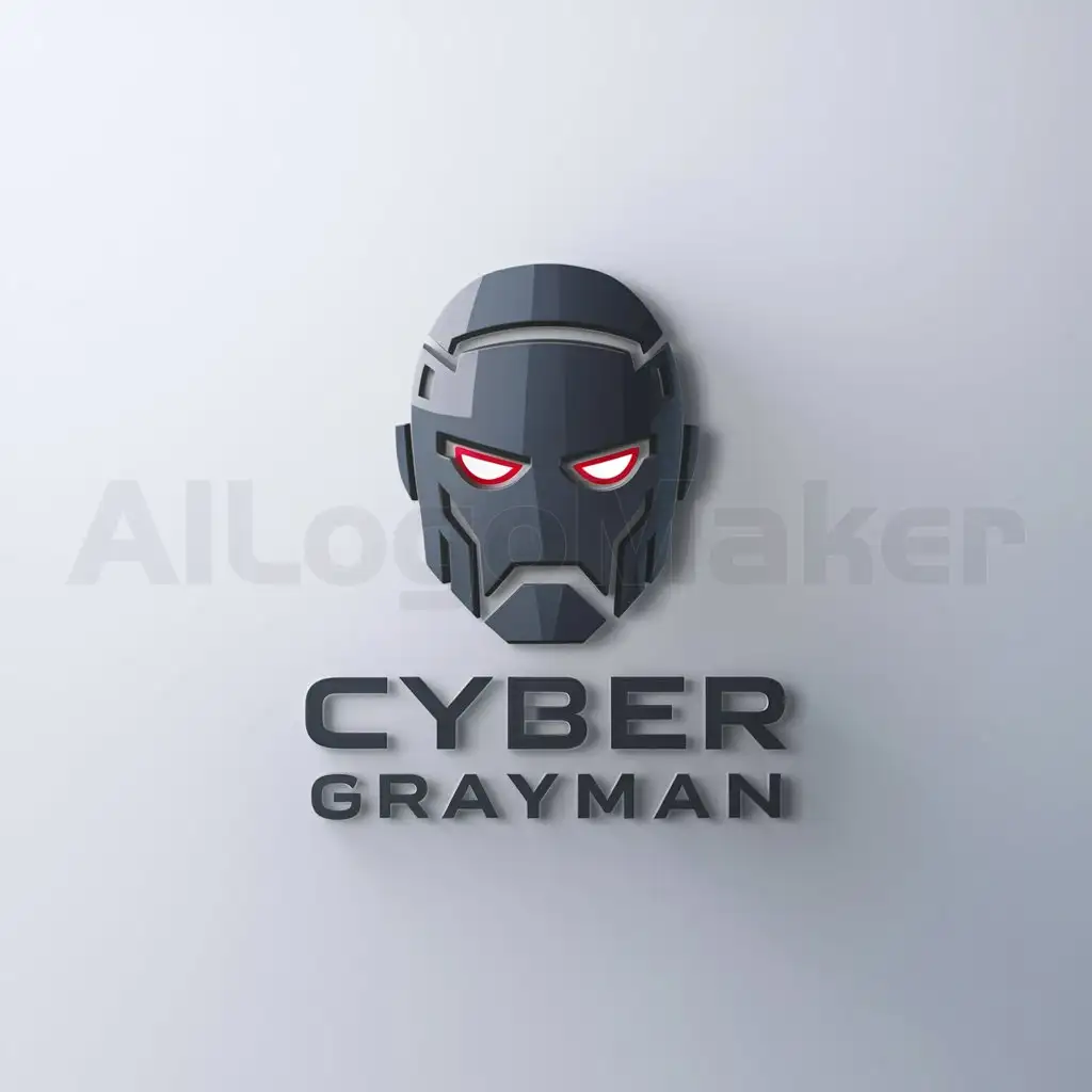 a logo design,with the text "cyber grayman", main symbol:cyber grayman,Minimalistic,be used in Internet industry,clear background