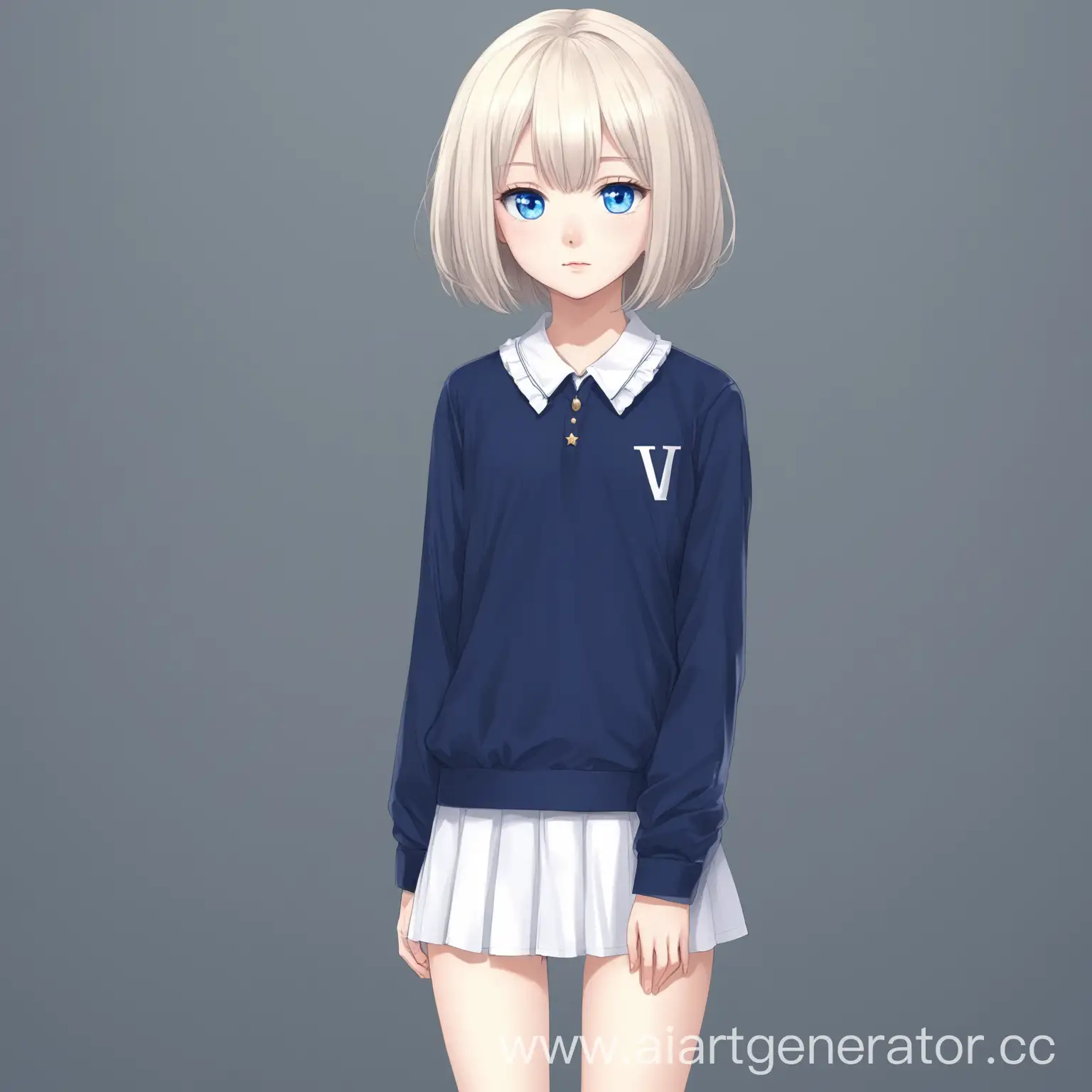 Portrait-of-Vi-Young-Woman-with-Short-Light-Hair-and-Blue-Eyes