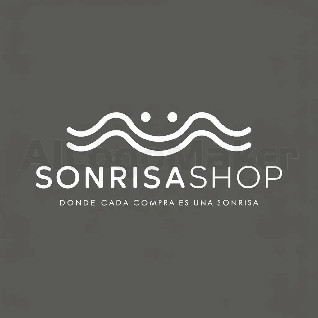 a logo design,with the text "Sonrisashop", main symbol:Donde cada compra es una sonrisa,Moderate,clear background