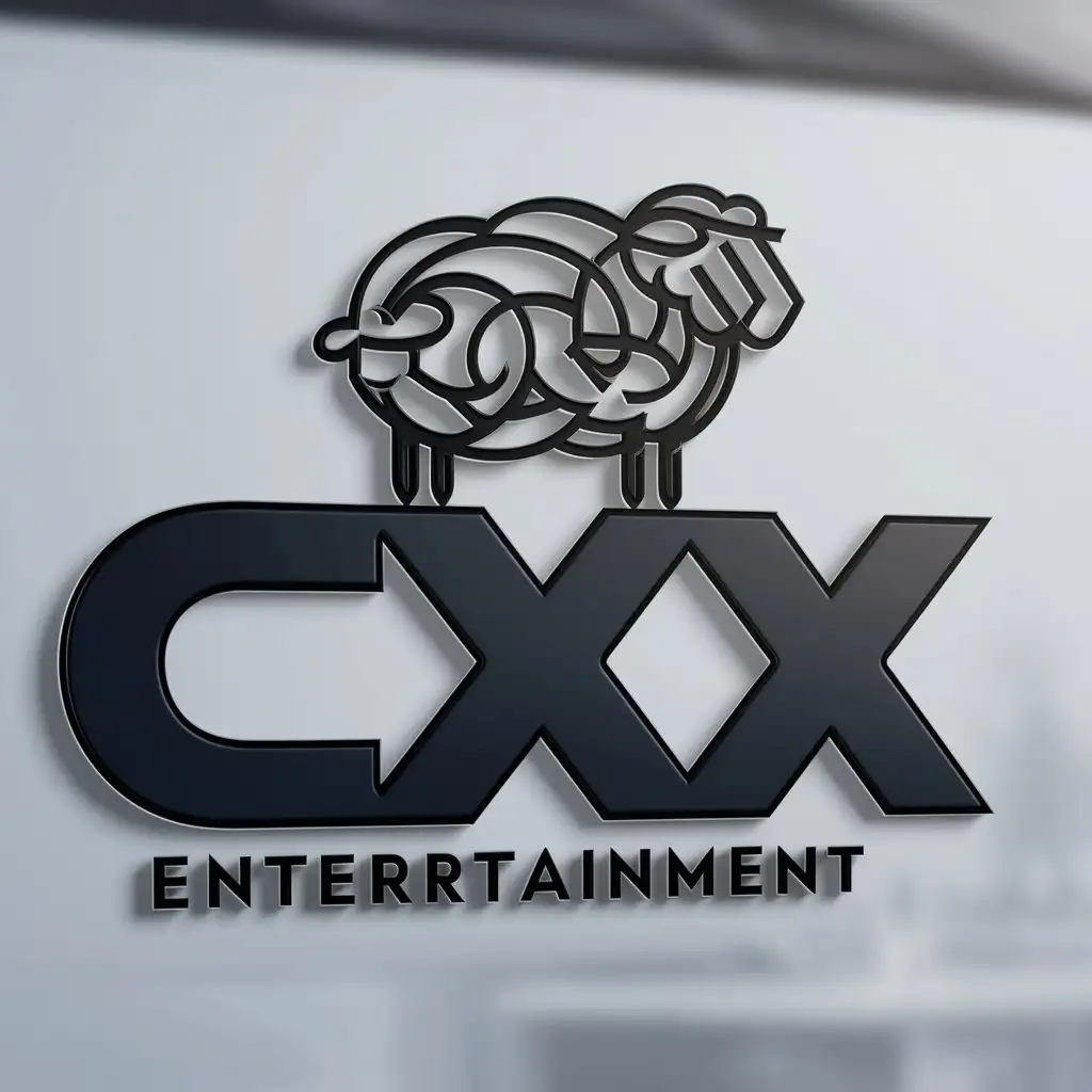 a logo design,with the text "cxx", main symbol:sheep,complex,be used in Entertainment industry,clear background