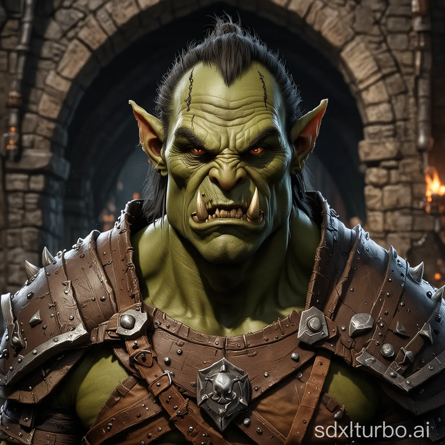 Avatar eines Orks in dungeon and dragons style
