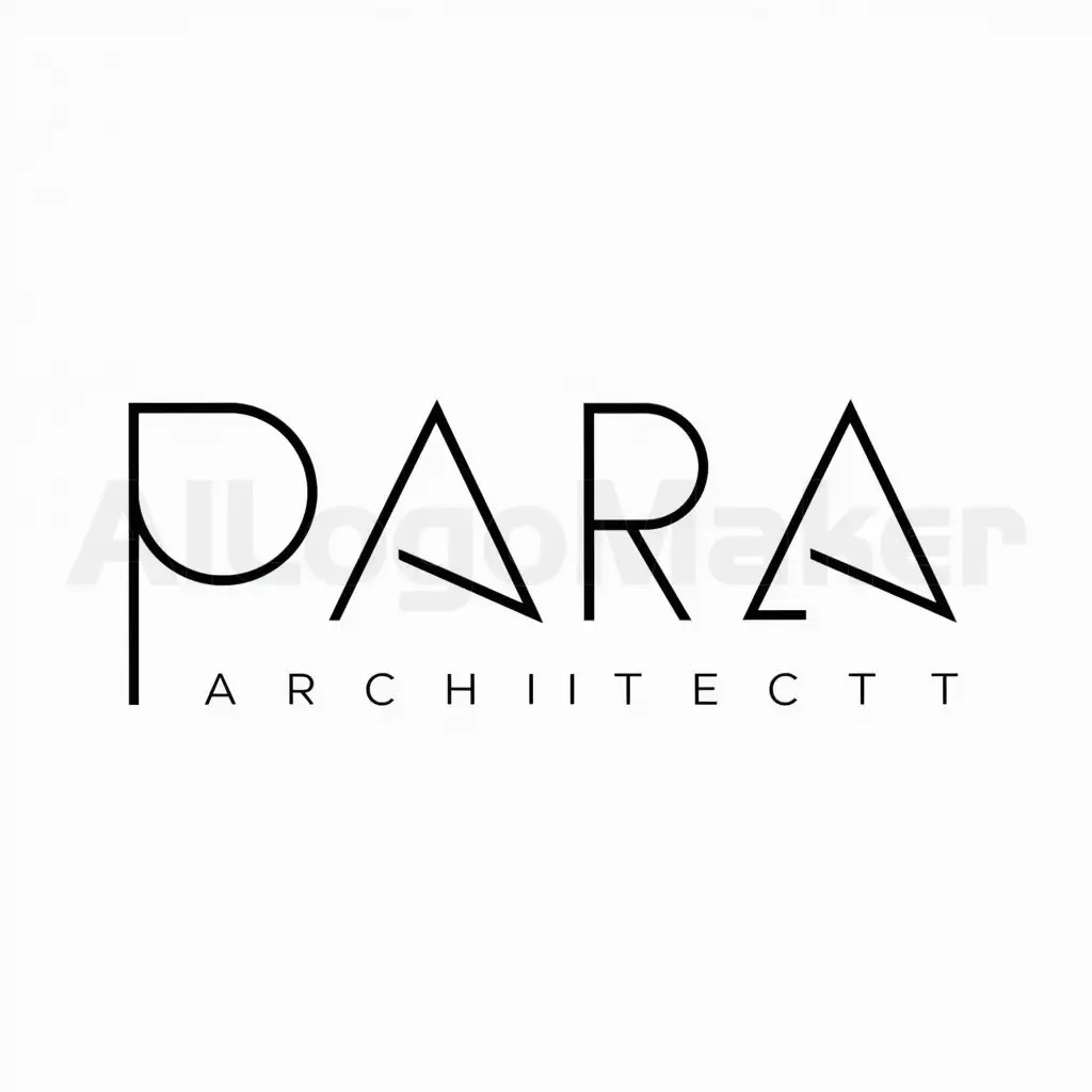 a logo design,with the text "PAR", main symbol:PAR ARCHITECT,Minimalistic,clear background