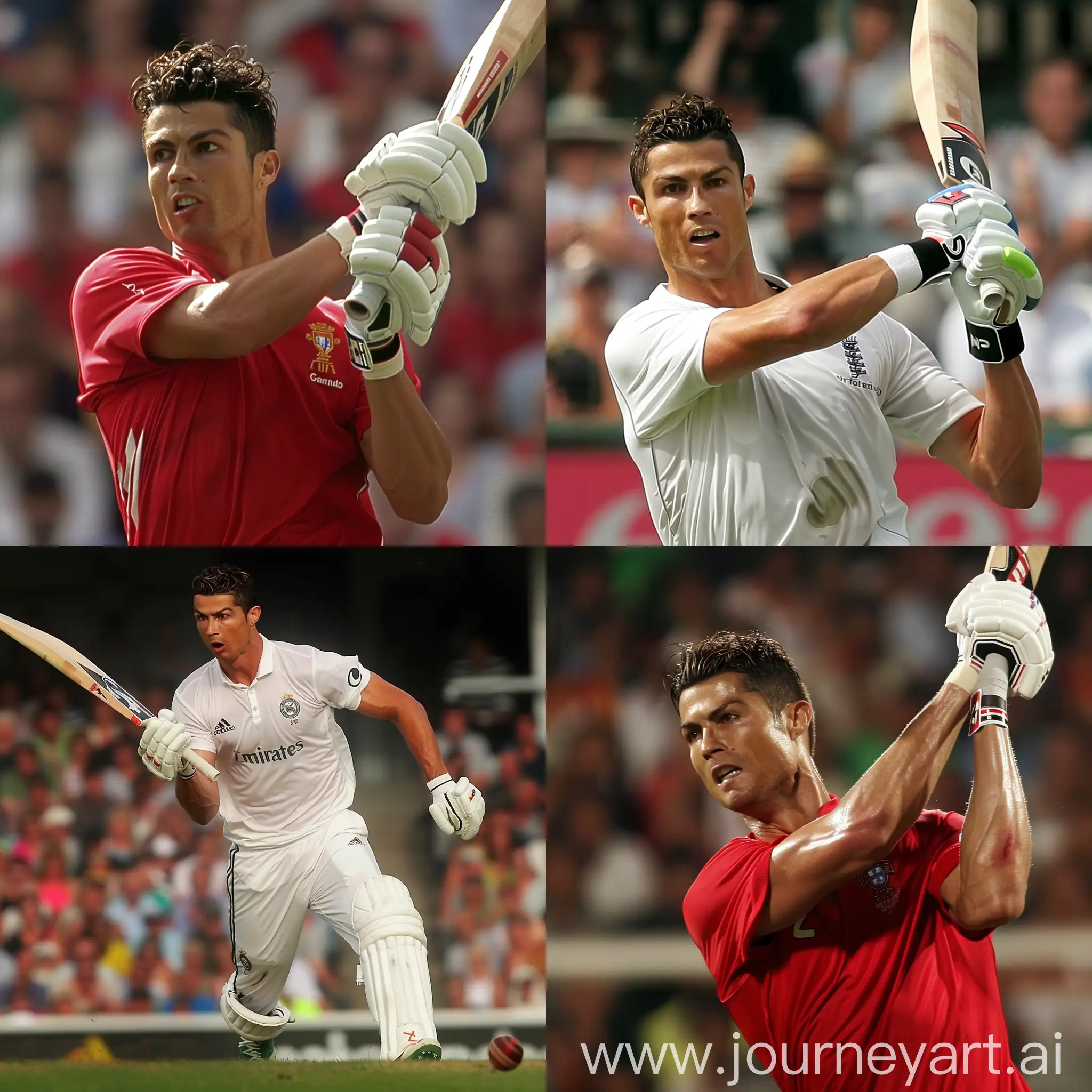 ronaldo playing cricket