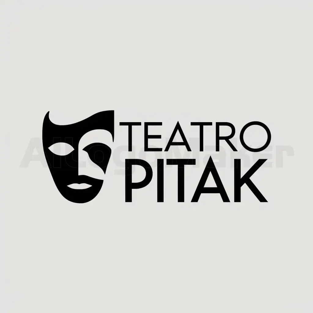 a logo design,with the text "Teatro Pitak", main symbol:Culture and performing arts,Minimalistic,clear background